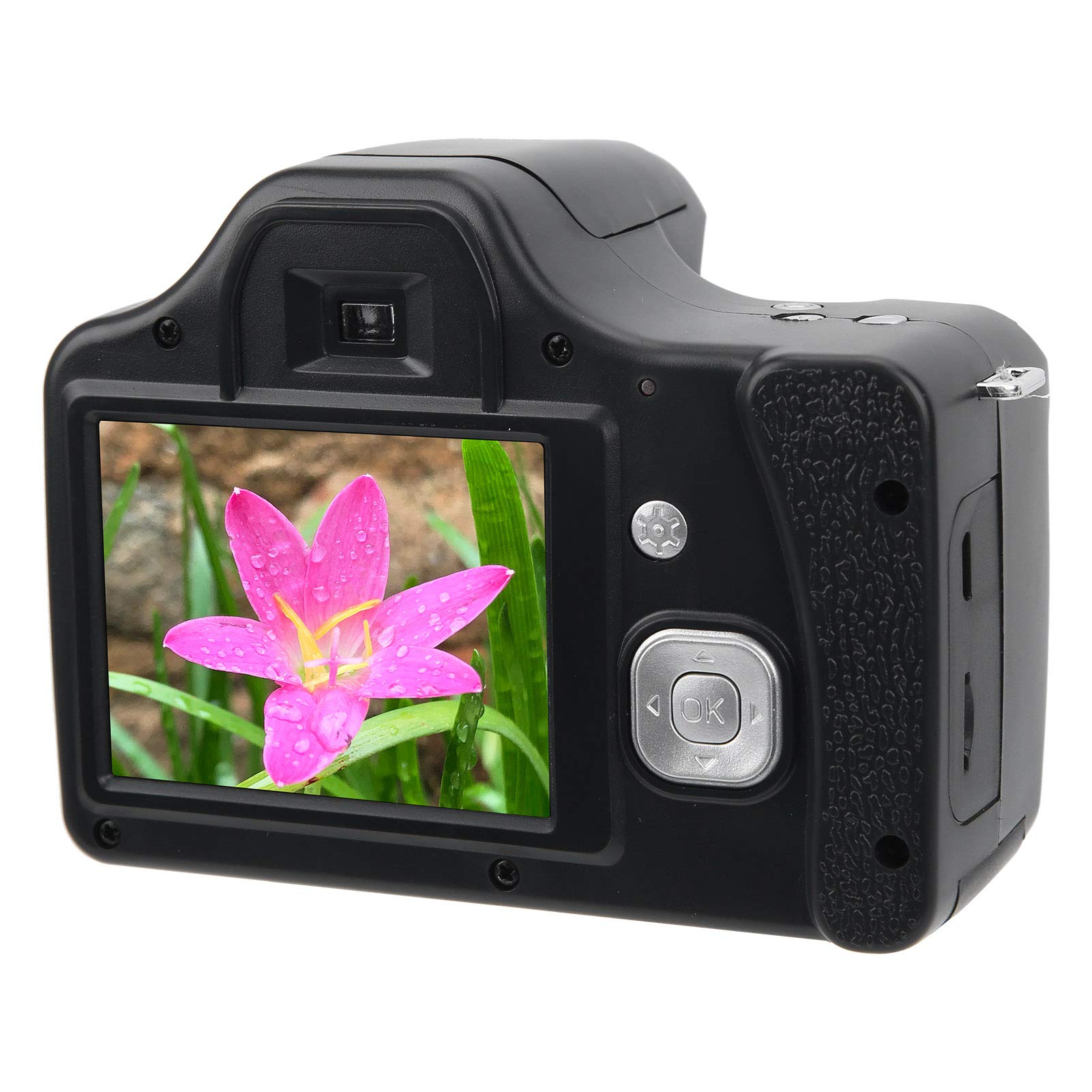 Cámara Réflex Digital Cámara para Fotografía Pvc Negro 3.0 en Pantalla Lcd Zoom 18X Cámara Réflex HD Cámara Digital Portátil de Longitud Focal Larga (lente Gran Angular estándar) (Edición estándar + lente gran angular)
