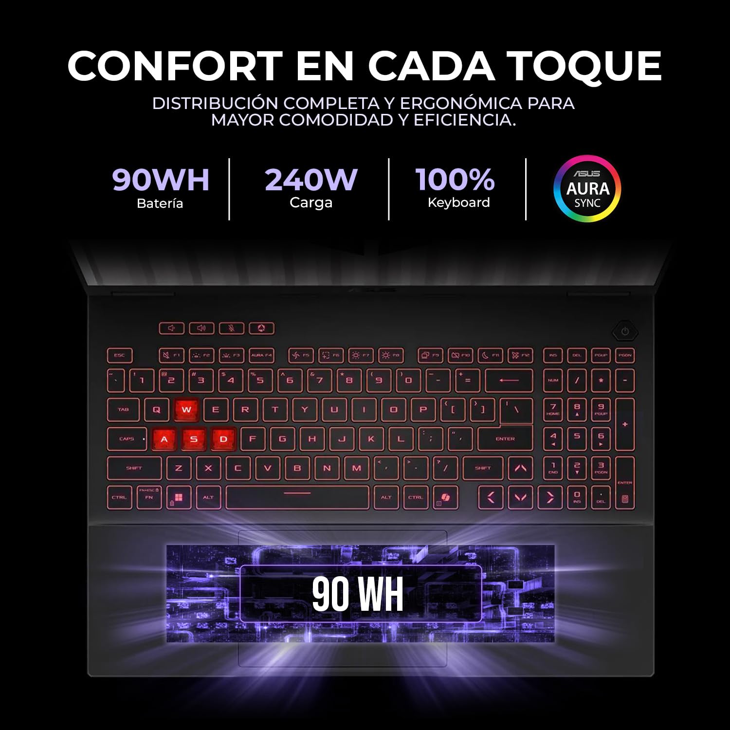 ASUS TUF Gaming A16 Laptop IA Gamer Nvidia GeForce RTX 5060 8GB DLSS Ryzen 7 260 NPU Rendimiento Total 38 Tops 32GB 1TB Pantalla 16" IPS FHD+ 165Hz Teclado Ingles Copilot Gaming Proxima Generacion