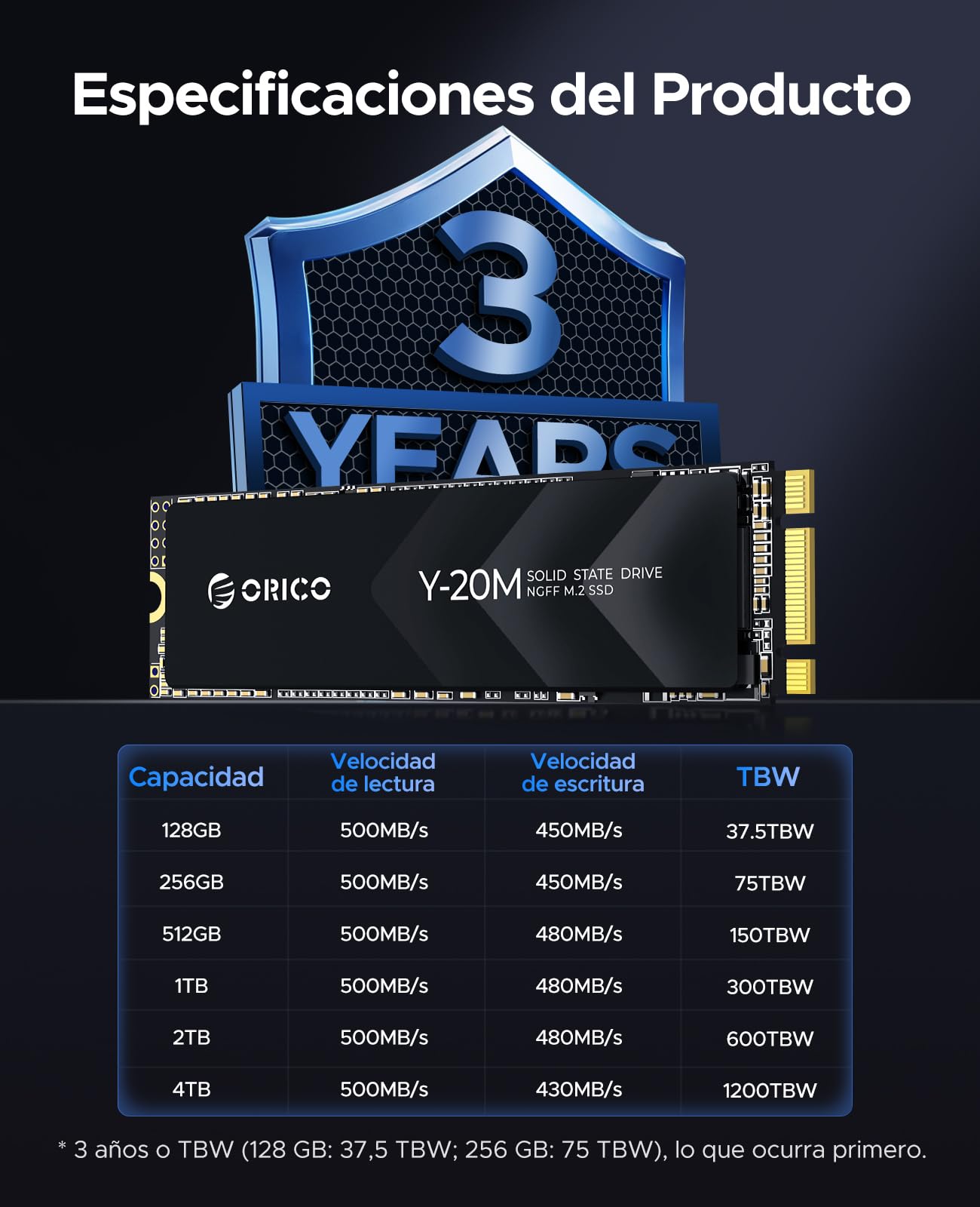 ORICO M.2 2280 SATA SSD, 512 GB SSD M.2 Interno con Llave B+M para computadora de computadora/portátil, SATA III 6Gbps NGFF Unidad de Estado sólido bajo Consumo de energía (PCIe NVMe Incompatible)