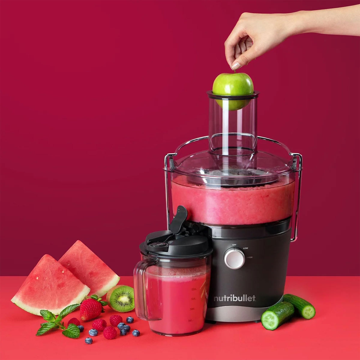 Nutribullet Extractor de Jugos 800 Watts Gris 7 piezas