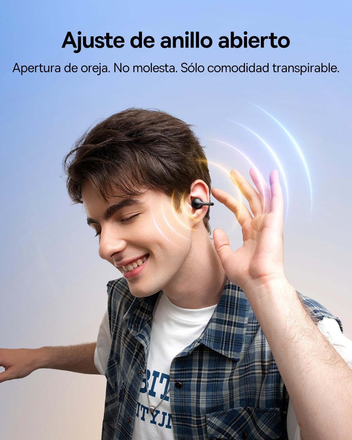 Baseus BC1 Audífonos Inalámbricos Open Ear con Clip, Bluetooth 6.0, Negro