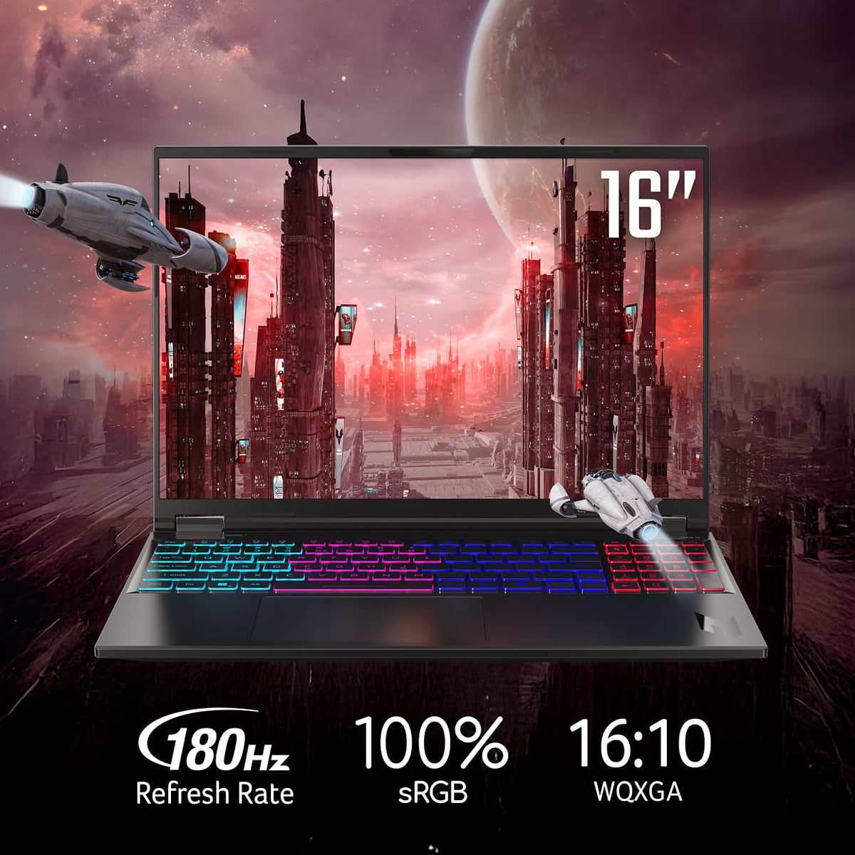 Acer Nitro 16S AI Copilot+ PC Gaming Laptop | Procesador AMD Ryzen AI 9 365 | GPU para portátil NVIDIA GeForce RTX 5070 Ti | Pantalla IPS WQXGA de 16 pulgadas 180Hz | 32GB DDR5 | SSD Gen 4 de 2TB |