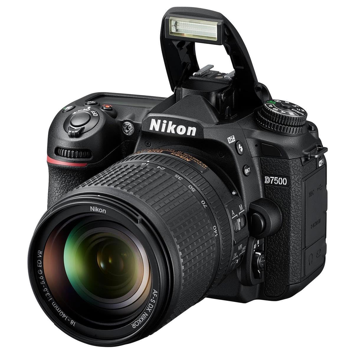 Nikon 1582 Kit Camera Digital SLR D7500 DX-Format with Lens 18-140mm VR, Black
