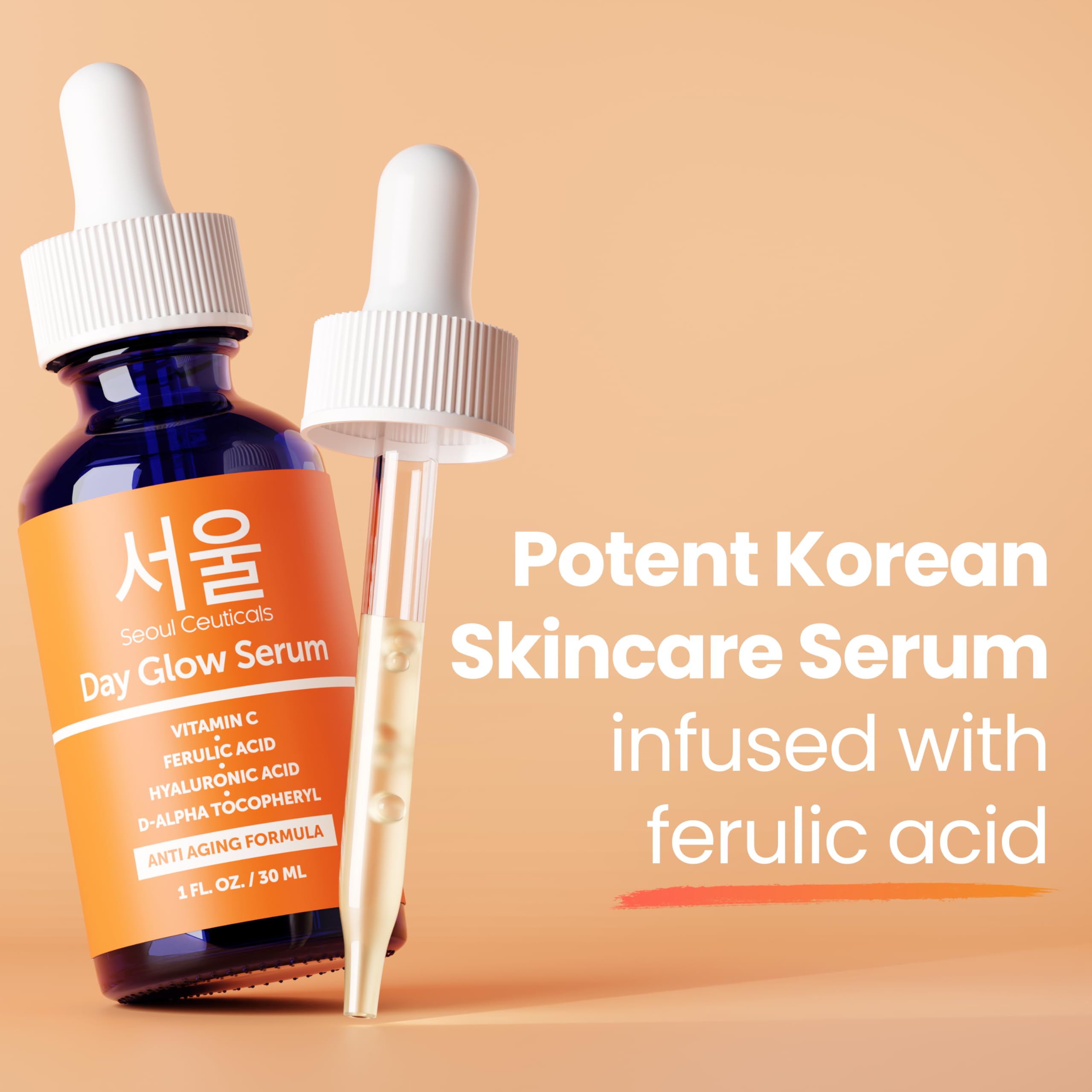 SEOUL CEUTICALS suero facial vitamina C con ácido ferúlico y ácido hialurónico - 30 ml