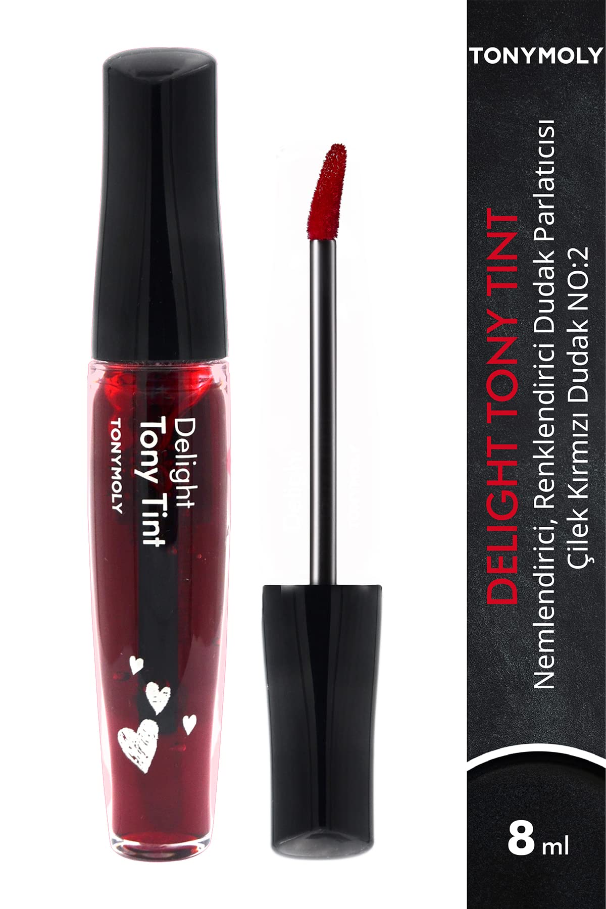 TONYMOLY Delight Lip Tint 02 Rojo Manzana Tinta Labial Coreana de Larga Duración