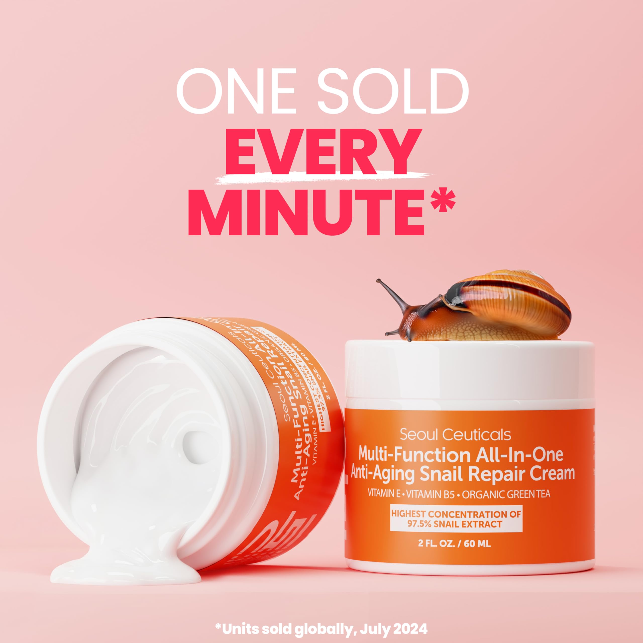 SeoulCeuticals Crema Multiusos con Extracto de Caracol, Vitamina E y Té Verde, 2oz