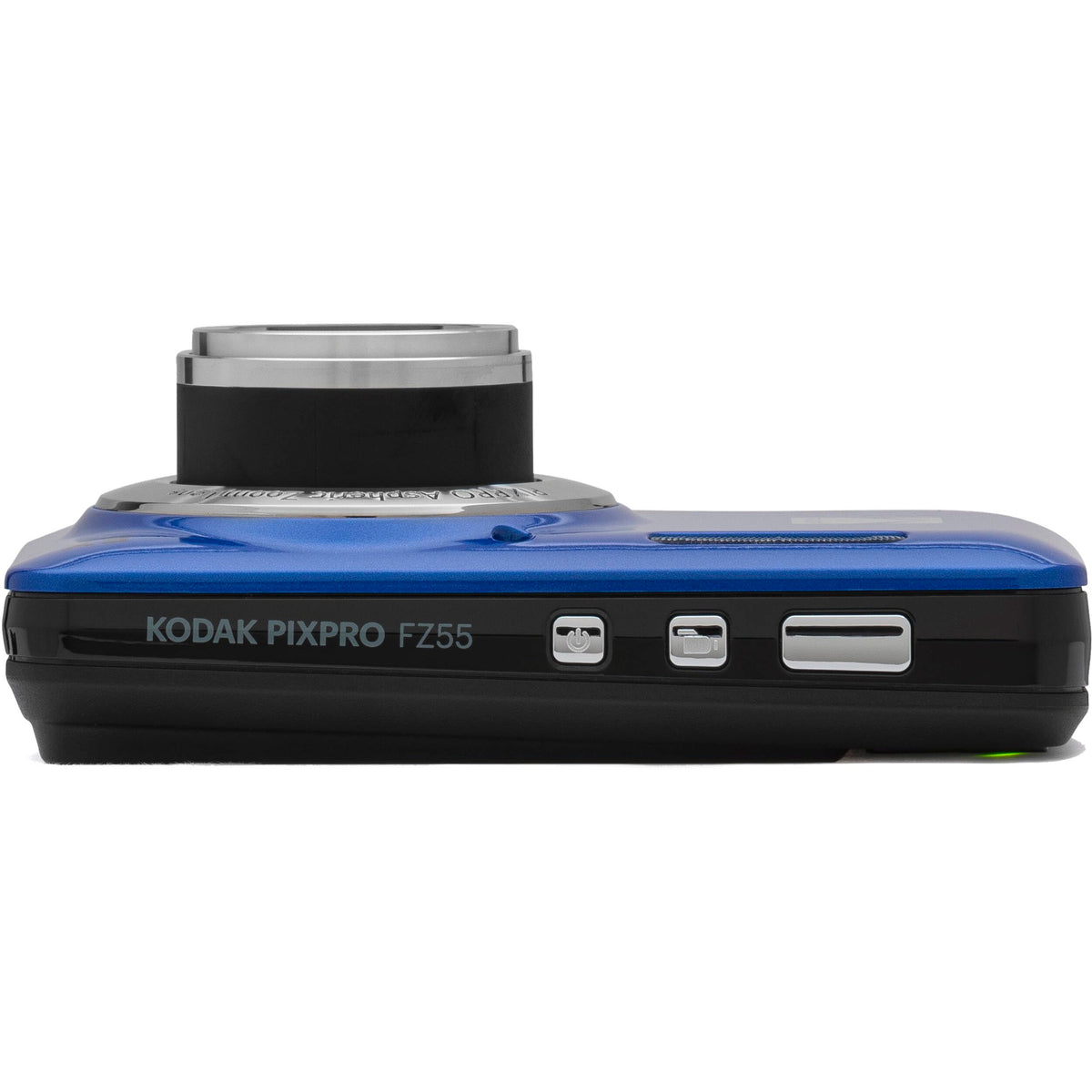 Kodak PIXPRO FZ55 - Cámara digital azul de 16 MP, zoom óptico de 5X, 28 mm, gran angular, 1080P, cámara LCD Full HD de 2,7 pulgadas, tarjeta y lector de 64 GB + funda + portafolios de memoria +