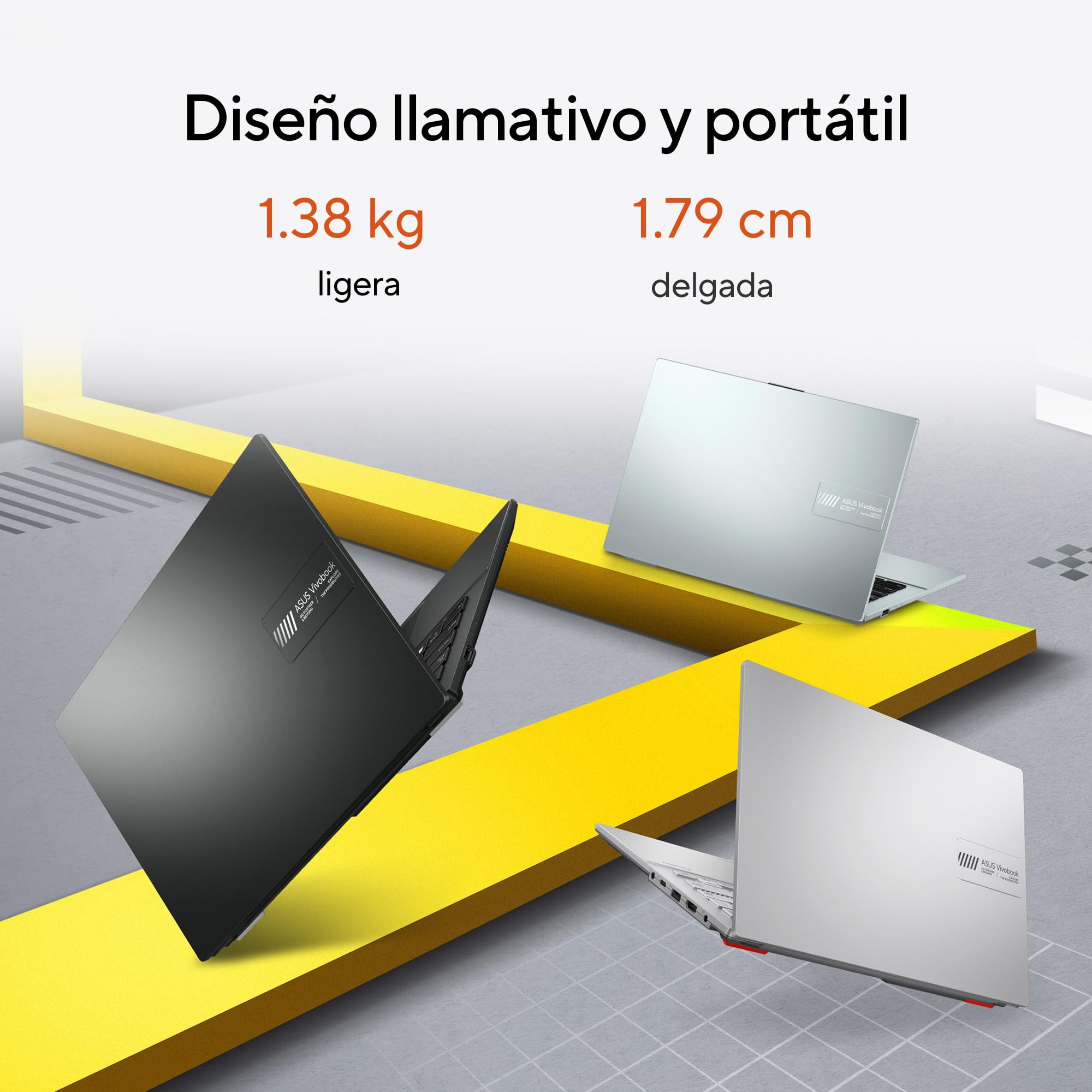 ASUS Vivobook Go 14/ Ryzen 3 7320U/ AMD Radeon Graphics/ 8GB - 512GB SSD/Wi-Fi 5 + Bluetooth 5.1/ Teclado en Español (Garantía y Servicio con la Marca en México)