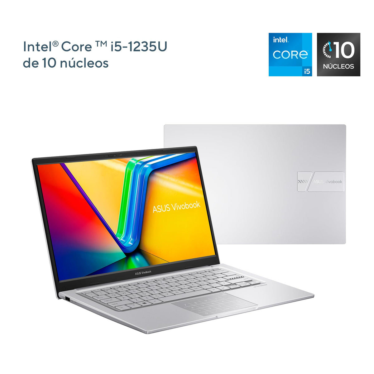 ASUS Laptop Vivobook 14/14" FHD/Intel Core i5 12va 10 núcleos/8GB RAM/512GB SSD/Cámara HD con Escudo de Privacidad/Teclado en Español(Garantía y Servio en México)