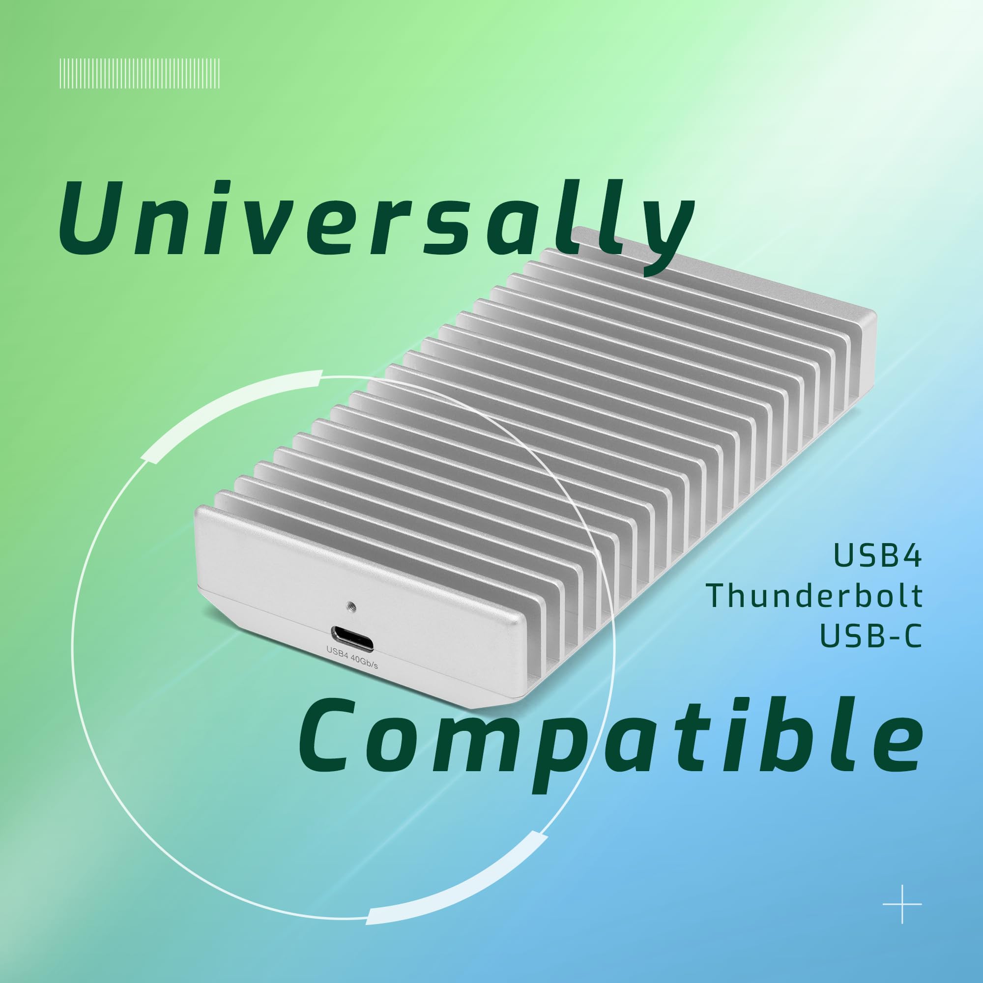 OWC Express 1M2 40Gb/s SSD NVMe portátil USB4 (Compatible con Thunderbolt/USB-C) Unidad SSD Externa ultrarrápida con Carcasa de disipador de Calor de Aluminio (Solo recinto)