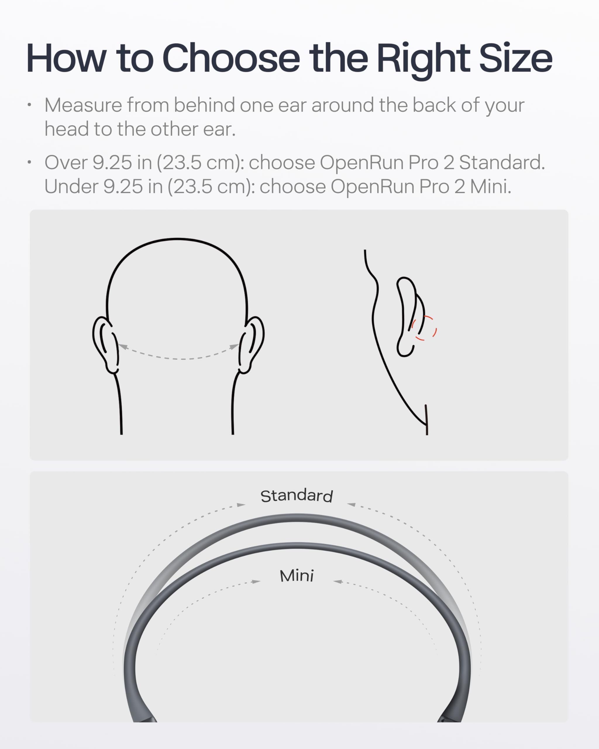 SHOKZ OpenRun Pro 2 Mini Auriculares Deportivos de Conducción Ósea, Inalámbricos Bluetooth 5.3, Micrófonos con Cancelación de Ruido, Resistente al agua IP55, 12h Reproducción, Carga Rápida USB-C,Negro