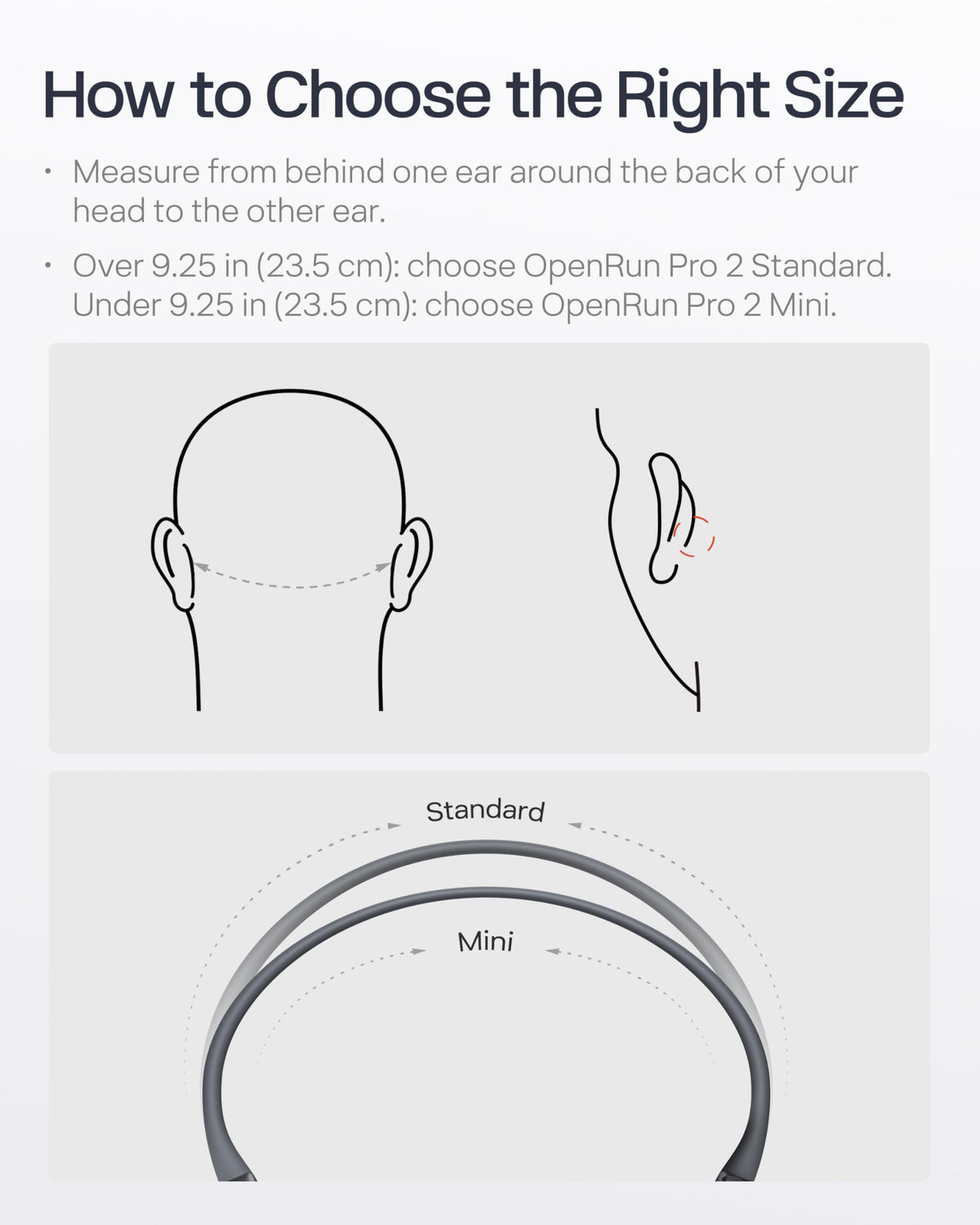 SHOKZ OpenRun Pro 2 Mini Auriculares Deportivos de Conducción Ósea, Inalámbricos Bluetooth 5.3, Micrófonos con Cancelación de Ruido, Resistente al agua IP55, 12h Reproducción, Carga Rápida USB-C,Negro