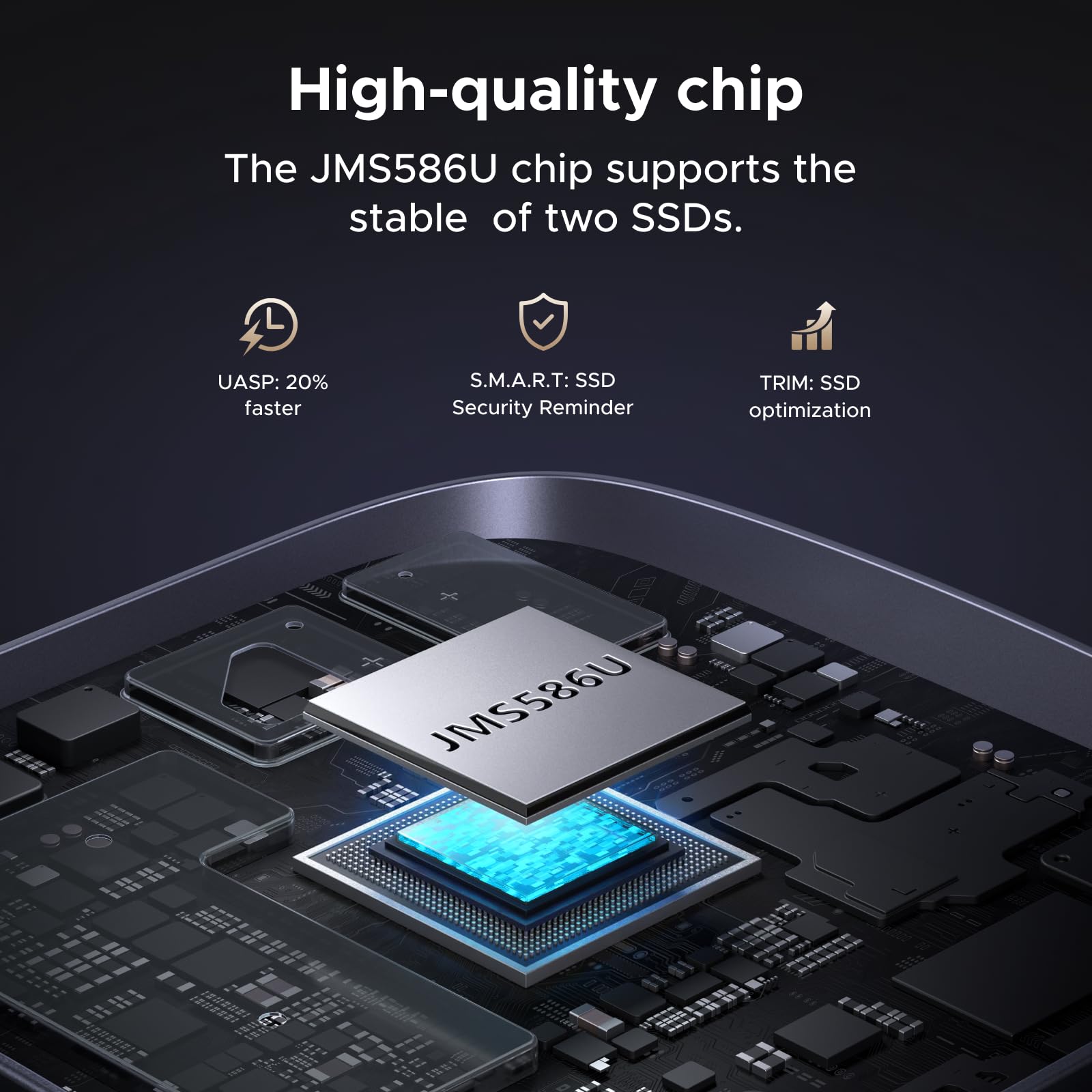 UGREEN Clonador de 20 Gbps, M.2 duplicador de doble bahía NVMe, adaptador USB3.2 Gen 2X2 a USB sin herramientas M.2 estación de acoplamiento para lector M Key PCIE NVMe SSD compatible con clon sin
