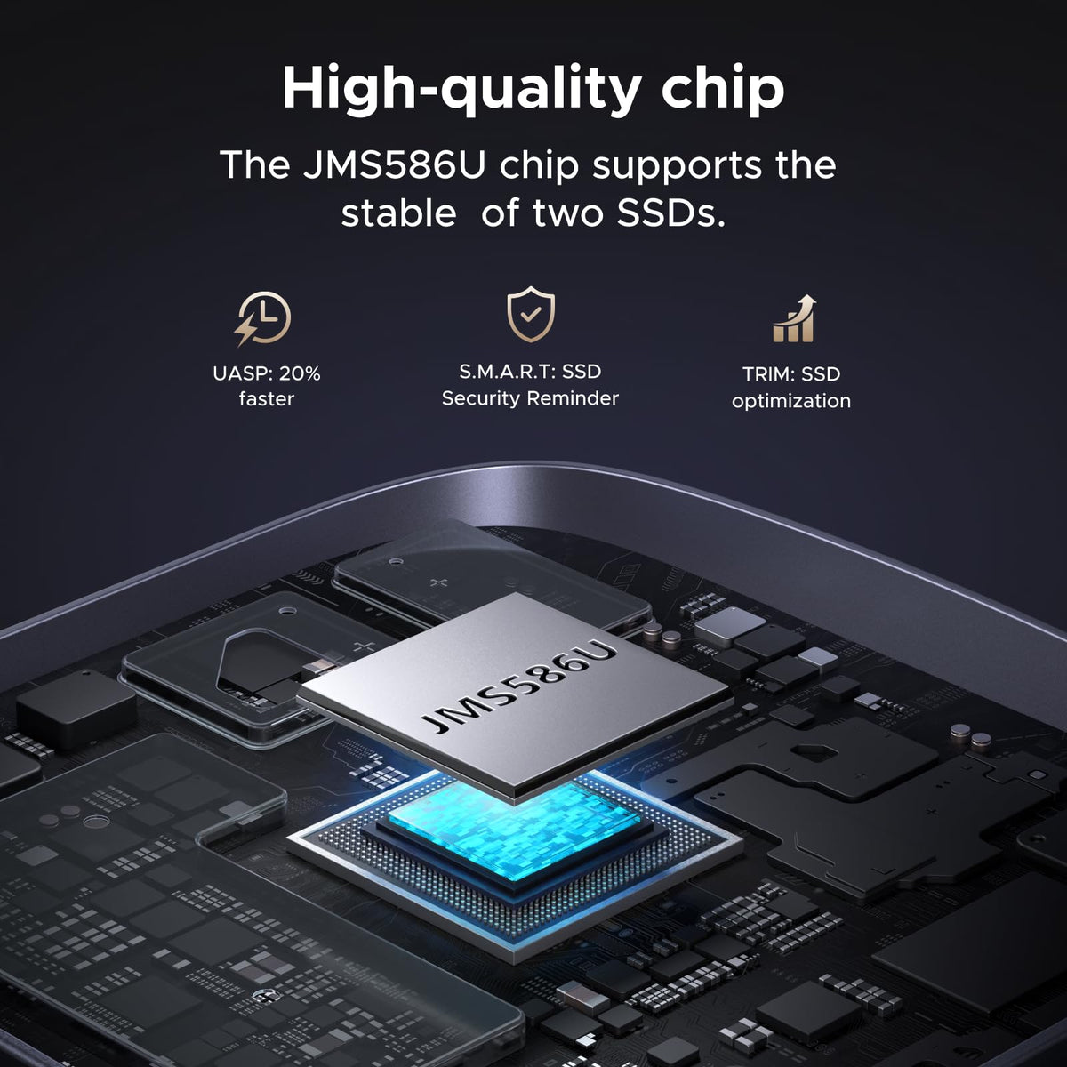 UGREEN Clonador de 20 Gbps, M.2 duplicador de doble bahía NVMe, adaptador USB3.2 Gen 2X2 a USB sin herramientas M.2 estación de acoplamiento para lector M Key PCIE NVMe SSD compatible con clon sin