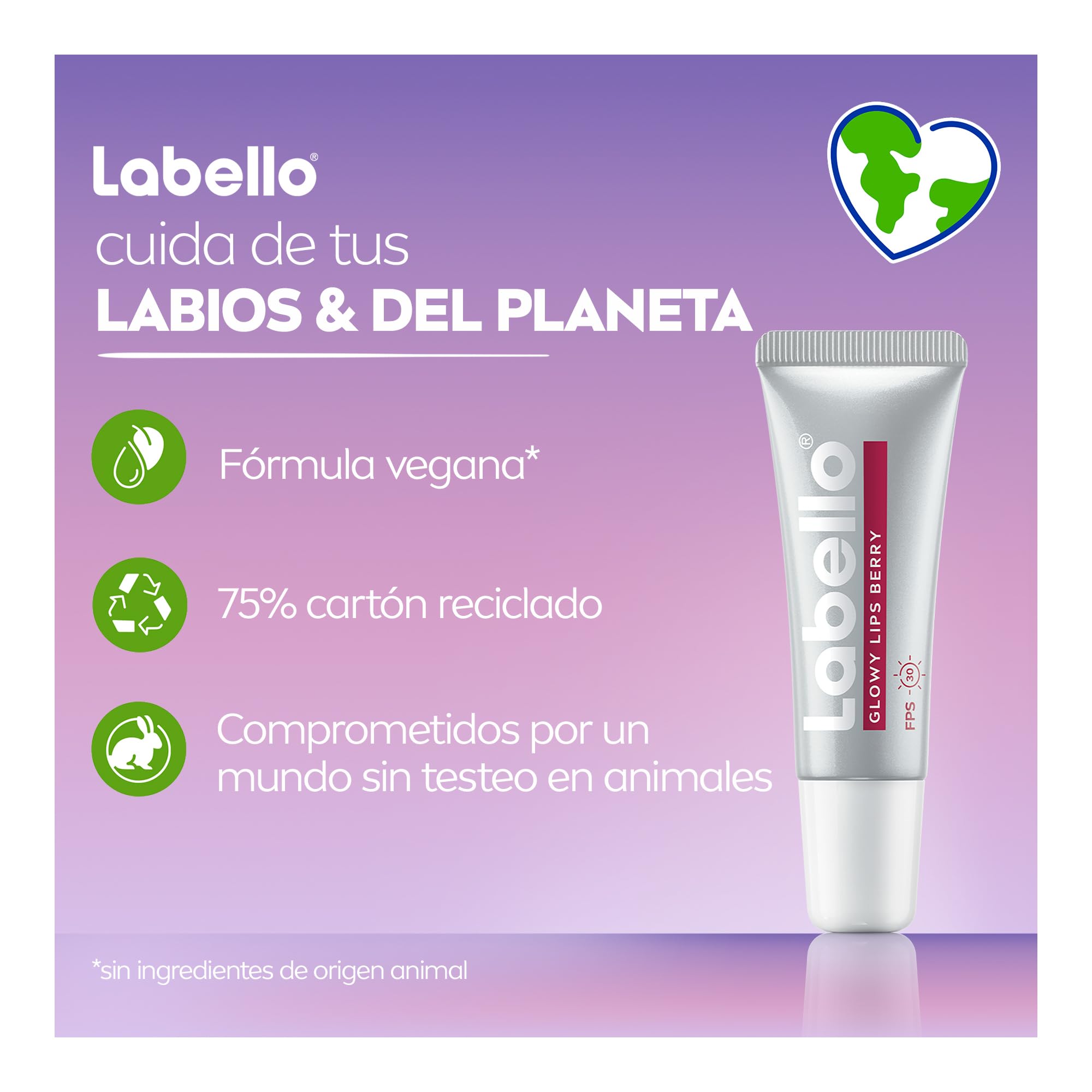 LABELLO Bálsamo Labial Glowy Lips Berry + FPS 30