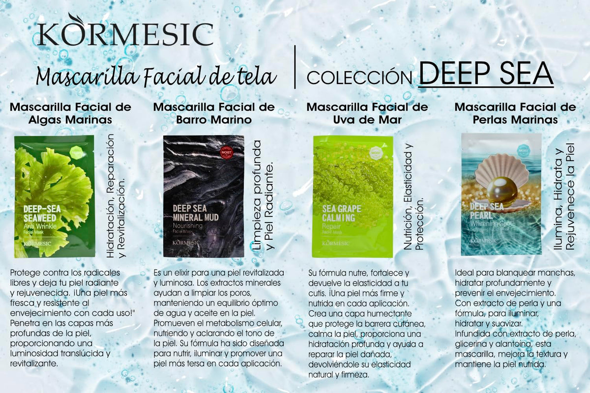 Kit de 15 Mascarillas faciales coreanas coreanas con ingredientes PREMIUM - Oro 24K, Colageno, Acido Hialuronico, Carbon de bambu, Sal de Himalaya, Flor de Cerezo, Lavanda, Aloe, Miel con Leche y mas.