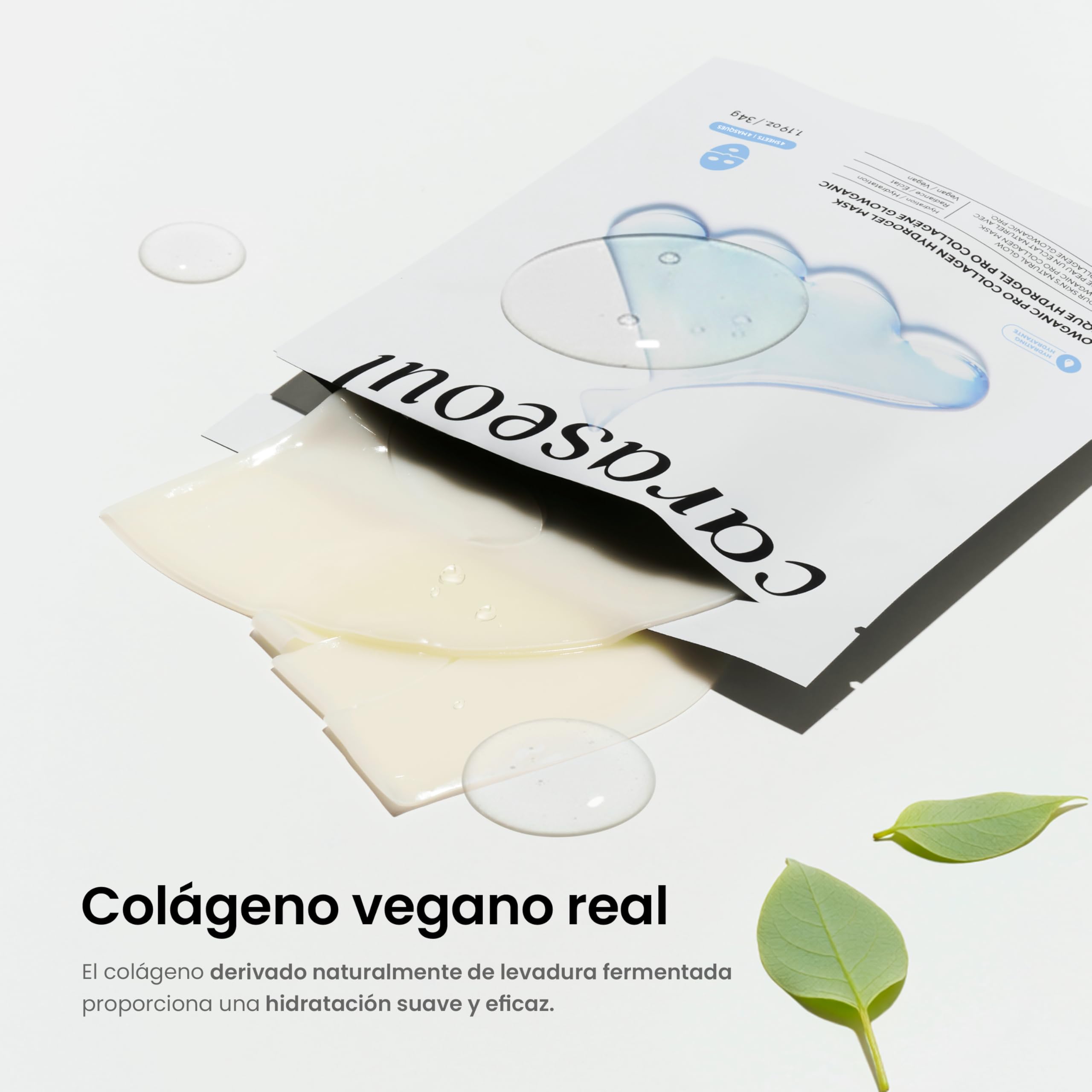 caraseoul Glowganic Pro Colágeno Vegano Mascarilla Hidrogel [4 uds]