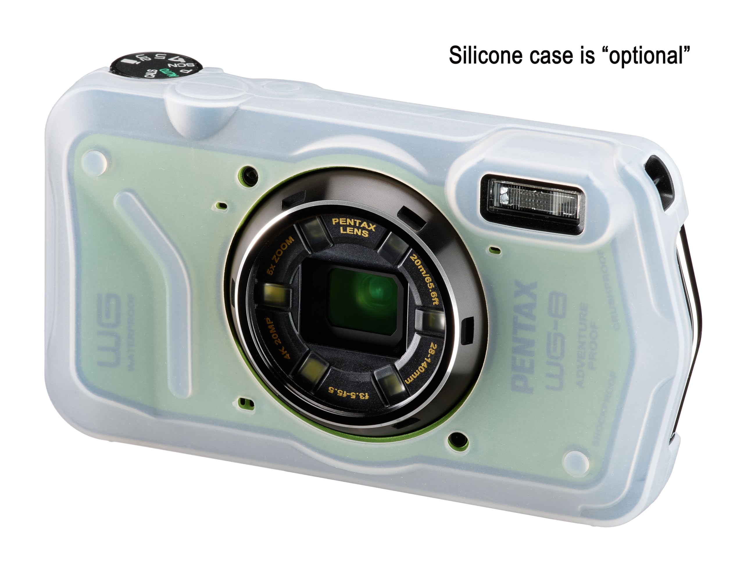 PENTAX WG-8 Verde - Cámara Digital Aventura, Impermeable, Resistente a Polvo y Golpes, con GPS y Brújula, Zoom Óptico 5x, Resolución 4K y 20 MP