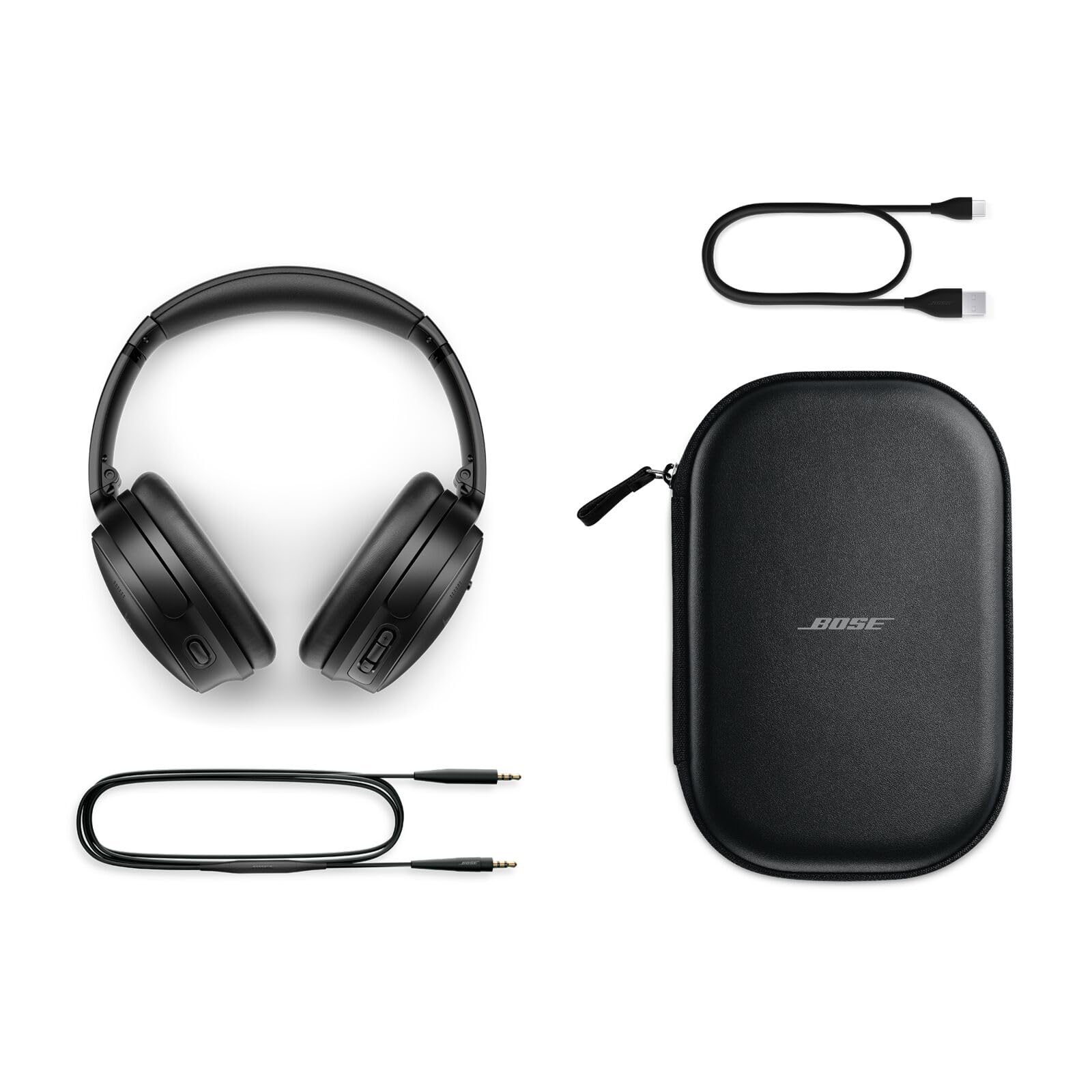 Bose Audífonos inalámbricos con cancelación de Ruido QuietComfort, audífonos externos Bluetooth con hasta 24 Horas de duración de la batería, Negro