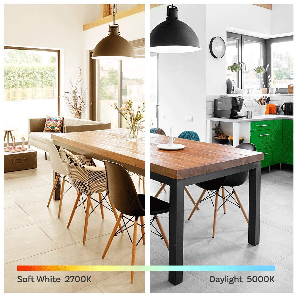 Amazon Basics - Focos LED A19 equivalentes a 100 W, blanco suave (2700 K), eficiencia energética 15 W, no regulable, vida útil de 10,000 horas, 6 unidades (paquete de 1)