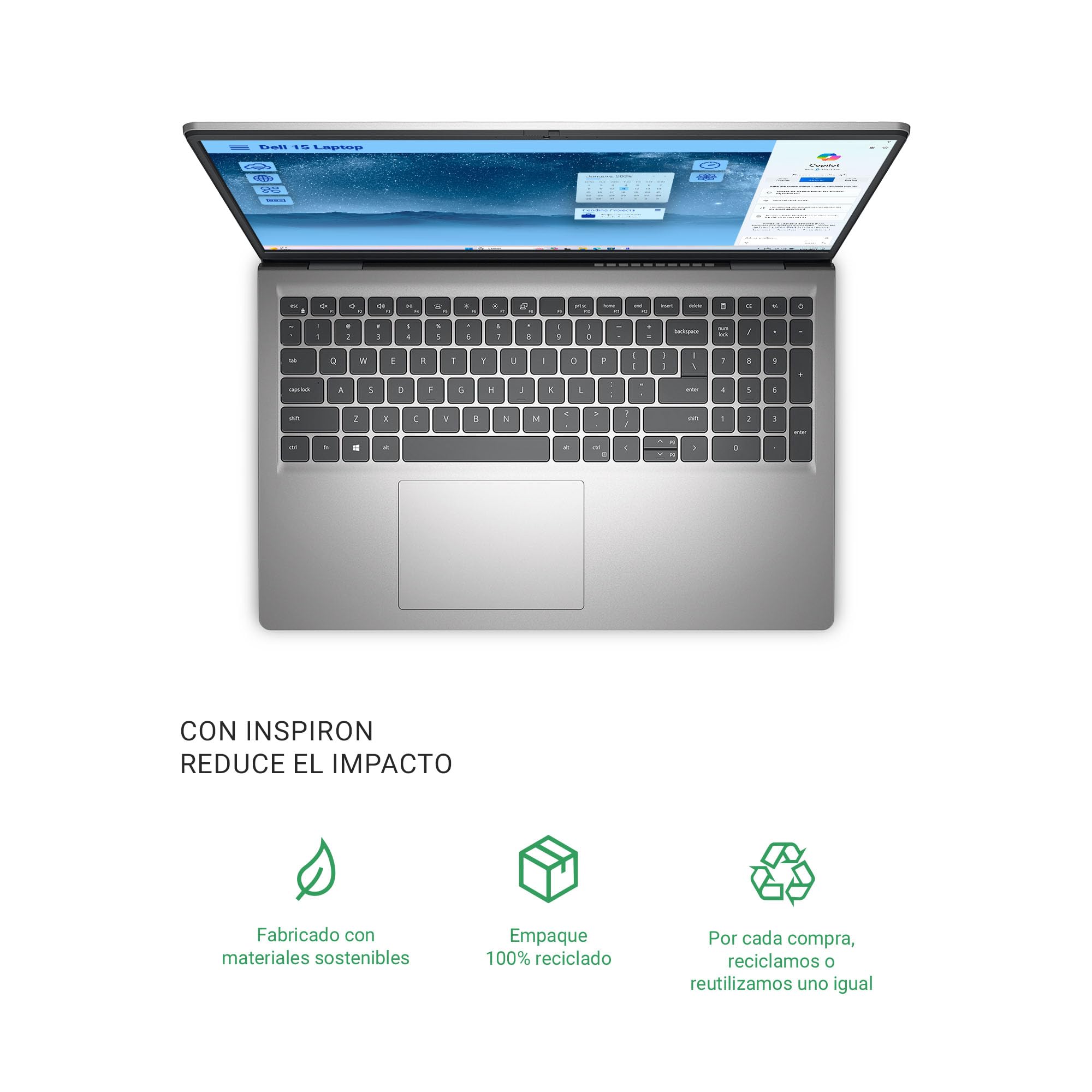 Dell Laptop Intel Core I5-1334U, 16GB 512GB Ssd UHD Graphics 15.6" FHD, Win11, Plata