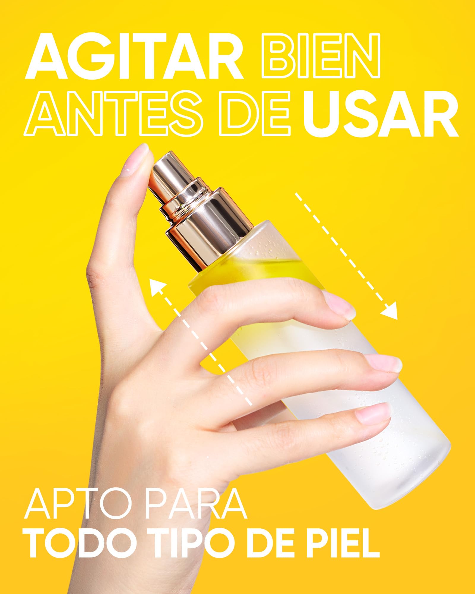 SKINTIFIC Mist Facial Hidratante Bifásico – Suero en Spray con Bífida y Escualano, Glow Natural y Efecto Dewy, Calmante, Vegano, Todo Tipo de Piel, 100ml