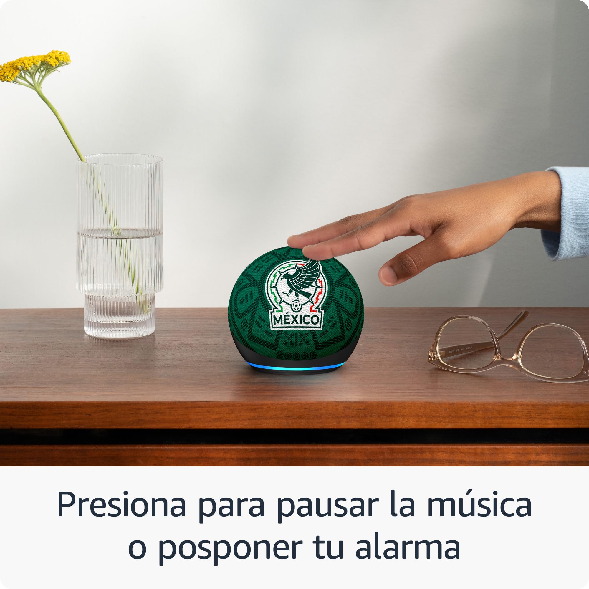 Echo Dot de edición limitada con licencia oficial de la Selección Nacional de México (modelo más reciente): incluye Acceso Anticipado de Alexa+