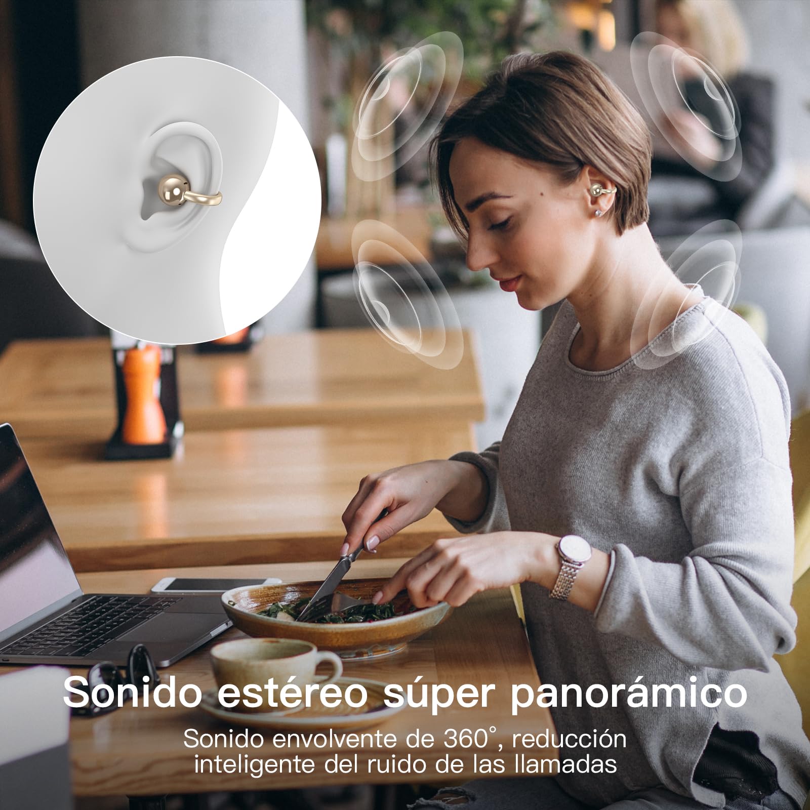 Audífonos Inalámbricos Bluetooth, Cancelación Ruido, Deportivos, Antisudor