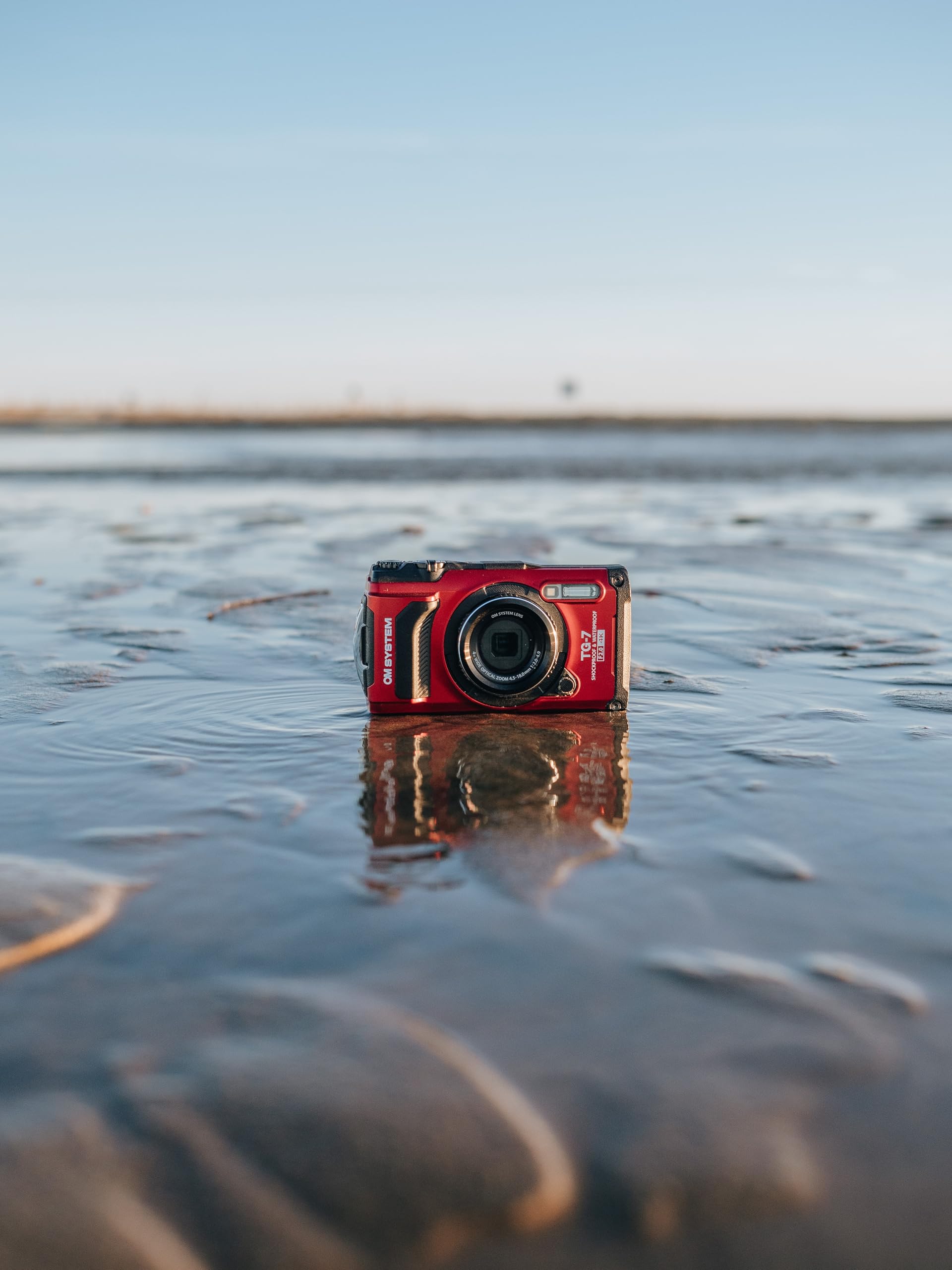 OM SYSTEM OLYMPUS Tough TG-7 Red Underwater Camera, Waterproof, Freeze Proof, High Resolution Bright, 4K Video 44x Macro Shooting (Successor Olympus TG-6)