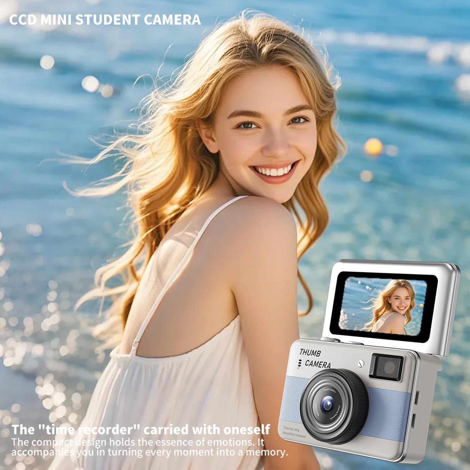 Pequeño llavero con cámara digital de 1080P y 16X ideal para videocámara viajes y Vlog Llavero pequeño digital