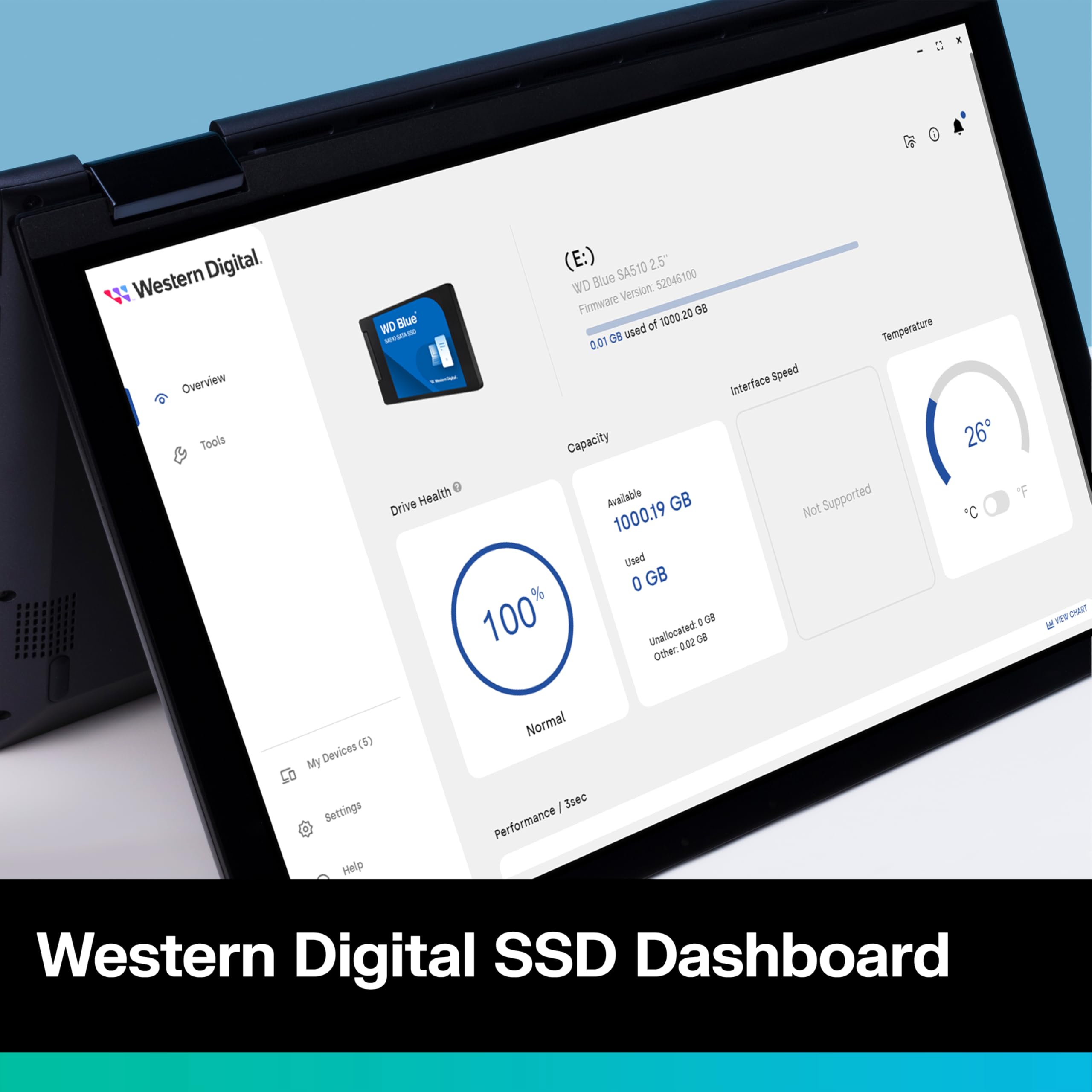 Western Digital Unidad de Estado Sólido Interna Sata WD Sa510 SSD - Sata III 6 GB/S, 2,5"/7 mm, hasta 560 MB/S - Wds200T3B0A 2Tb Azul