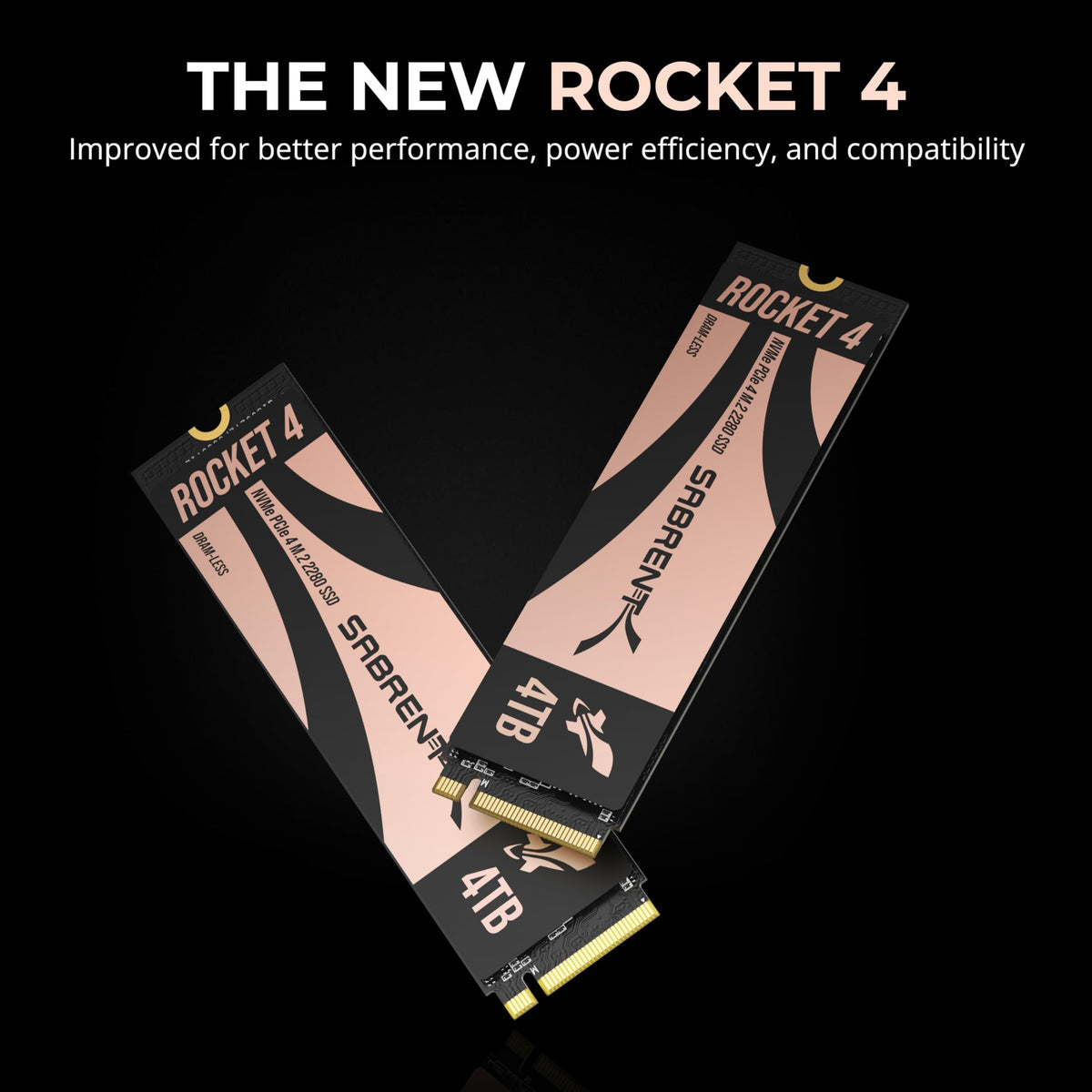 SABRENT Rocket 4 4 TB NVMe SSD PCIe Gen4 M.2 2280 Unidad Interna de Estado sólido de hasta 7450 MB/s de Lectura 6400 MB/s de Escritura para PS5 Desktop Laptop Gaming Almacenamiento de Alta Velocidad