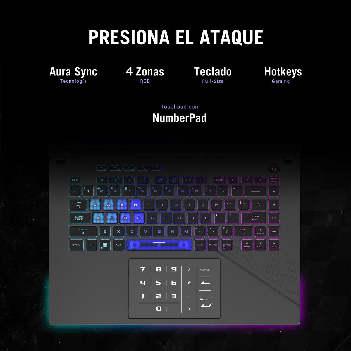 ASUS Laptop Gamer ROG Strix G16/16 QHD+/Intel Core i9-14900HX 24 Núcleos/GeForce RTX 4060/32GB RAM/1TB SSD/Numberpad/Teclado Retroiluminado RGB 4 Zonas(Garantía y Servicio en México)