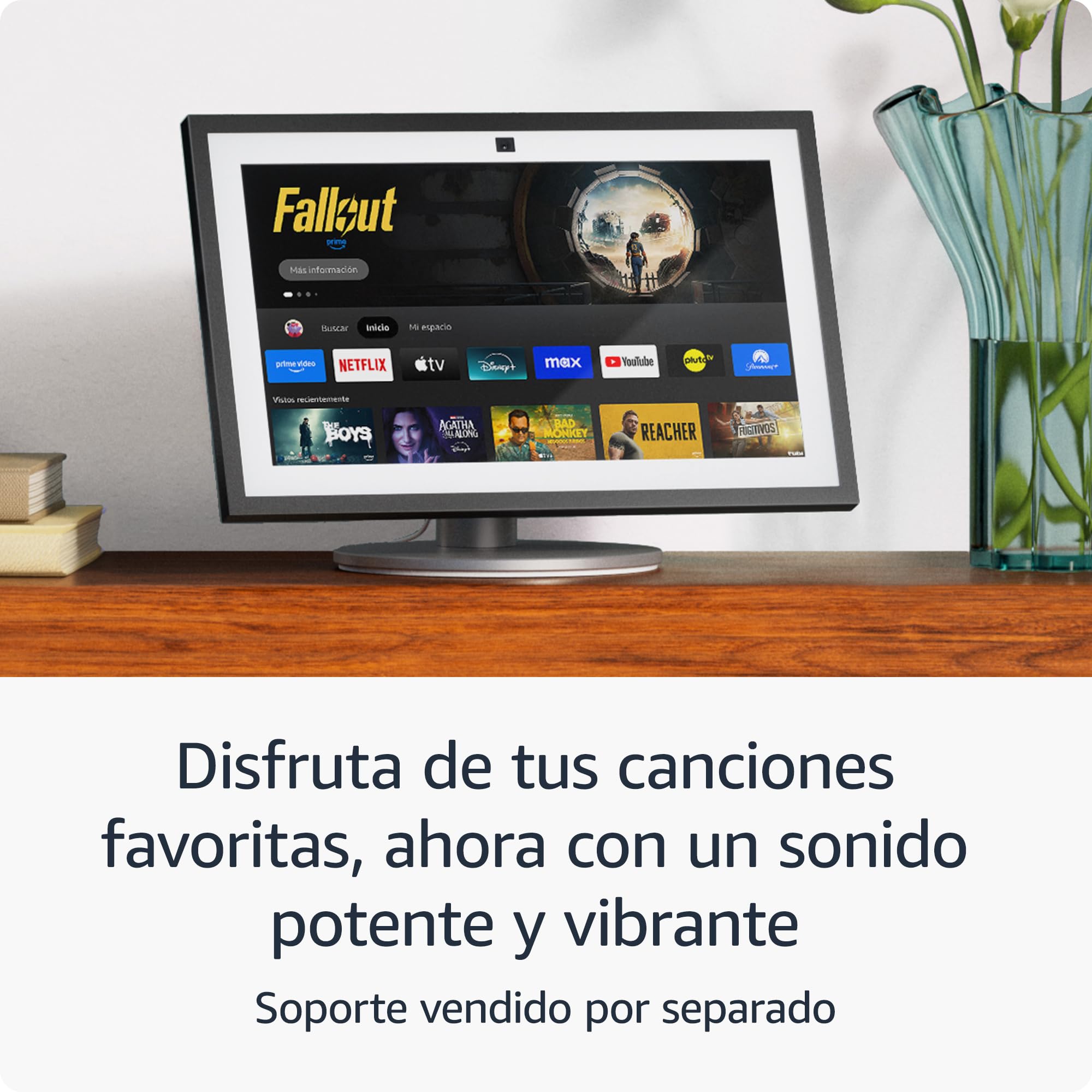 Amazon Echo Show 15 (último modelo). Hub para cocina Full HD de 15.6″ para organizar el hogar, con Fire TV integrado y control remoto por voz Alexa, con el Acceso Anticipado de Alexa+
