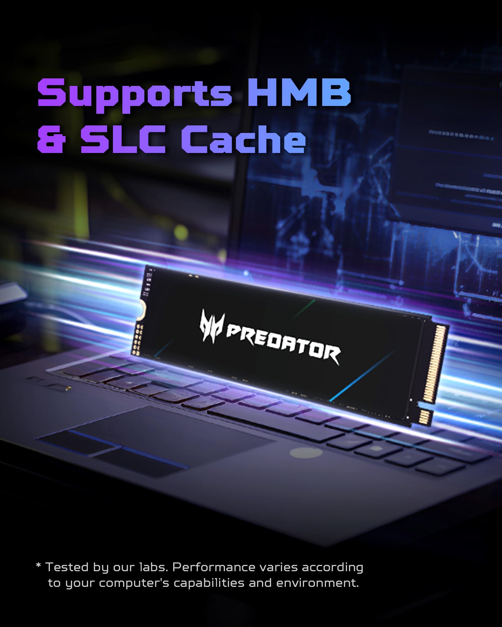 Predator GM7 2TB SSD NVMe M.2 PCIe Gen4x4 Unidad de Estado Sólido, Velocidad hasta 7400 MB/s (BL.9BWWR.119)