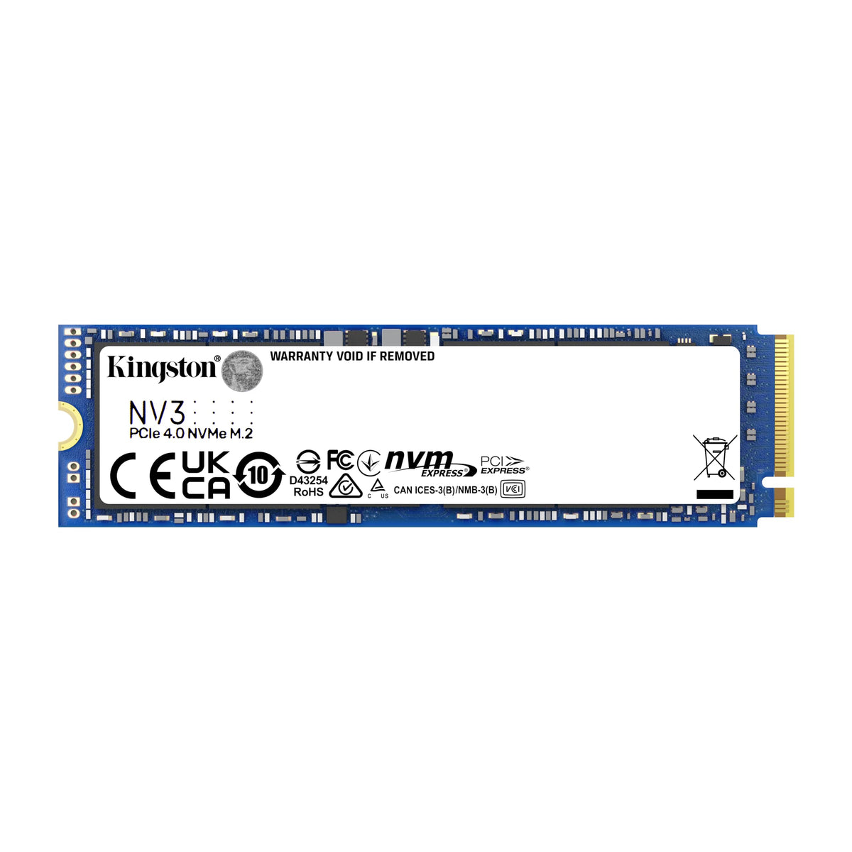 Kingston NV3 4TB M.2 2280 NVMe SSD | PCIe 4.0 Gen 4x4 | hasta 6000 MB/s | SNV3S/4000G