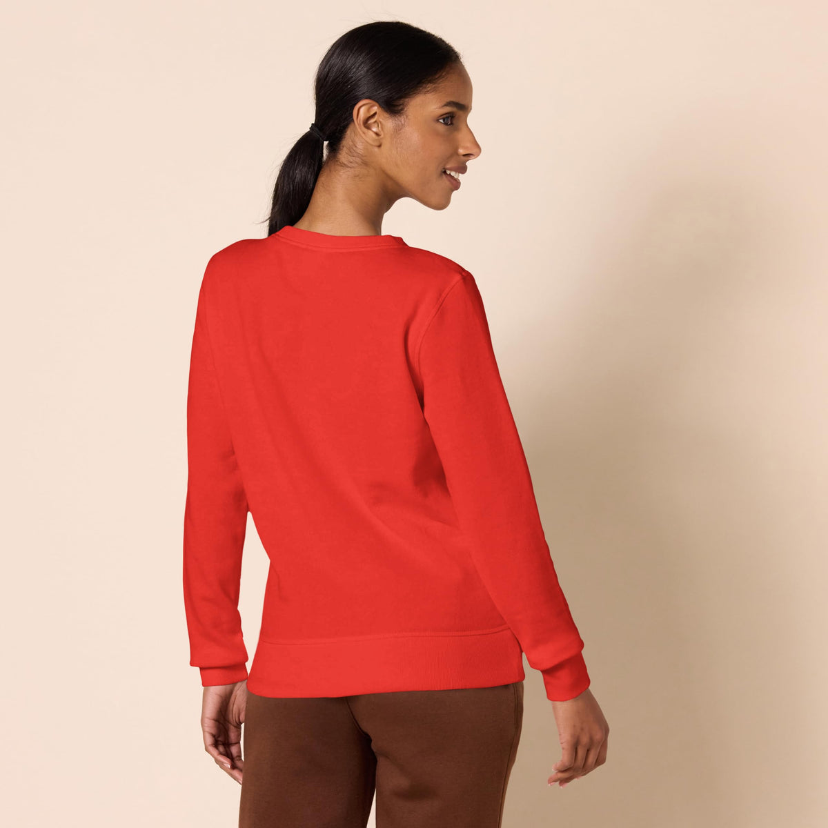 Amazon Essentials Sudadera Polar con Cuello Redondo (Tallas Grandes) Mujer, Rojo, G