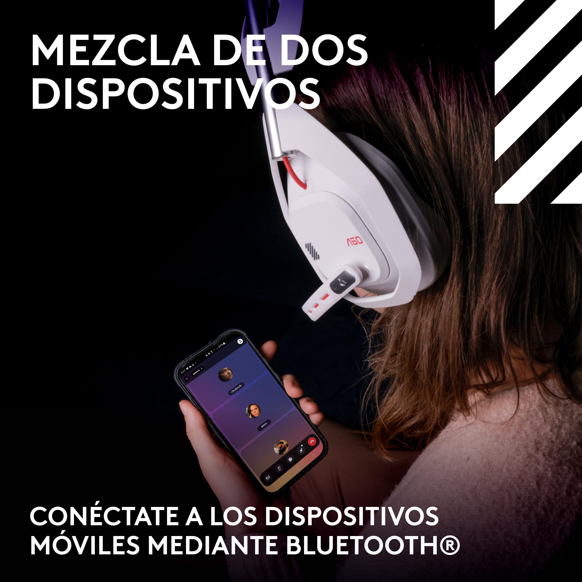 Logitech G Astro A50 Lightspeed - Auriculares inalámbricos para Juegos + estación Base (Gen 5), grafeno Pro-G, conmutación de 3 Sistemas, USB-C a Xbox, PS5, PC/Mac o Nintendo Switch, Bluetooth, Blanco