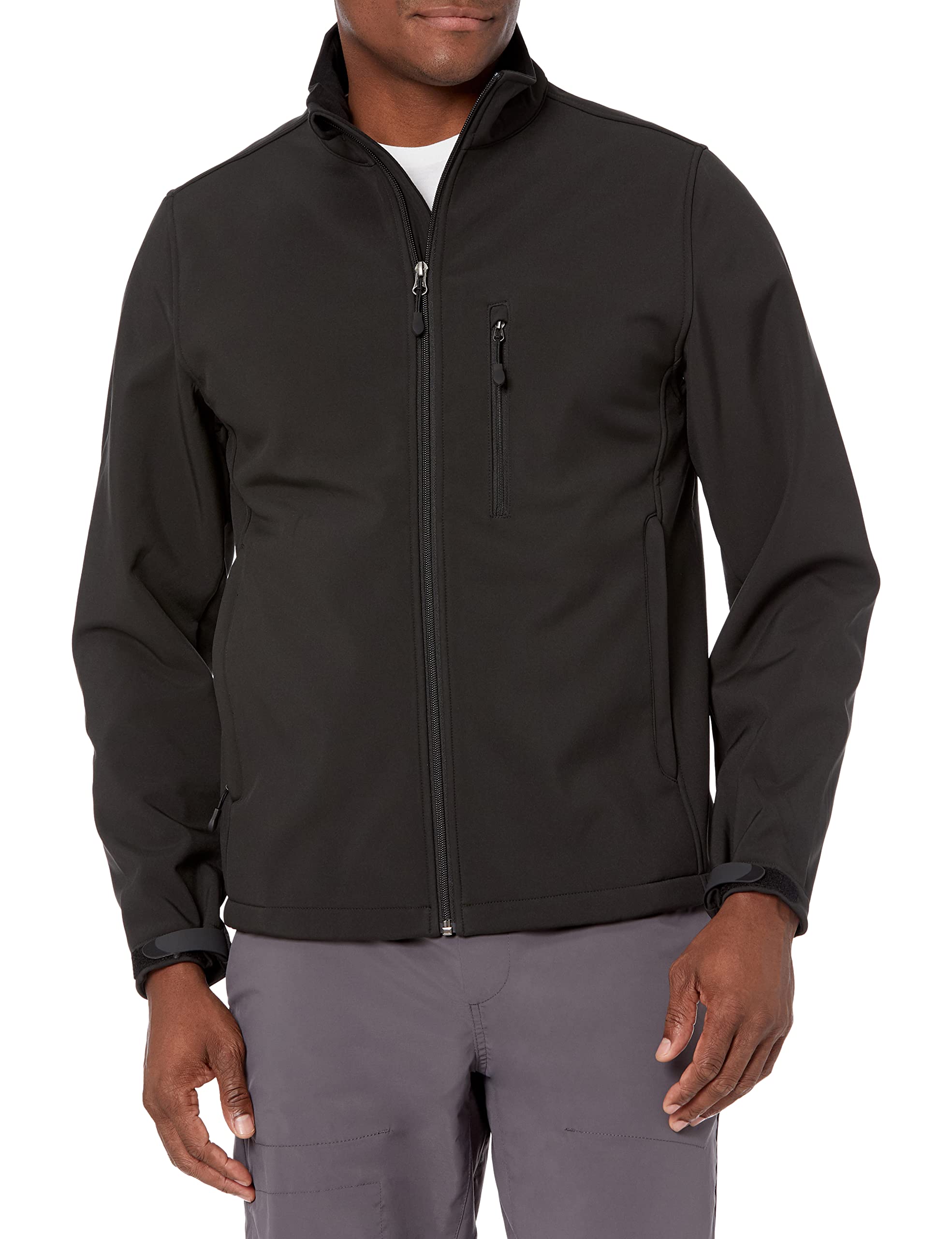 Amazon Essentials - Chaqueta softshell resistente al agua para hombre, color negro, talla XG