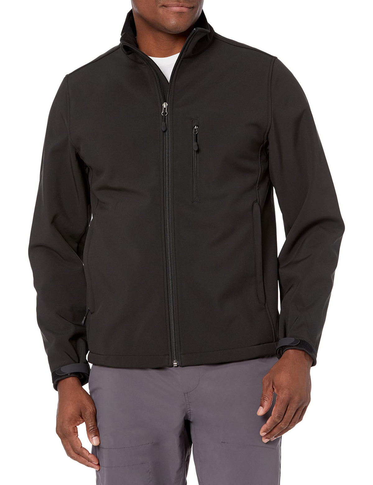 Amazon Essentials - Chaqueta softshell resistente al agua para hombre, color negro, talla XG