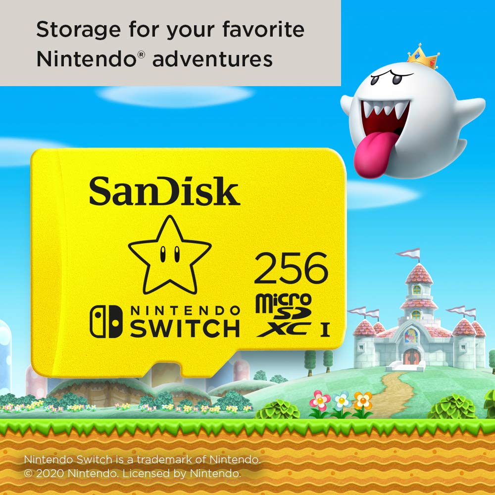 SanDisk 256GB MicroSDXC UHS-I Card for Nintendo Switch - SDSQXAO-256G-GNCZN
