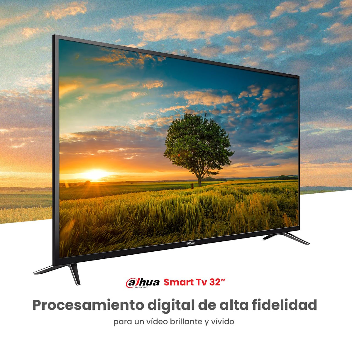 Dahua Smart TV 32” HD Android TV | WiFi | Frameless | Youtube, Netflix y Más | HDMI, USB, Bluetooth | Bajo Consumo Energético | Televisión Inteligente