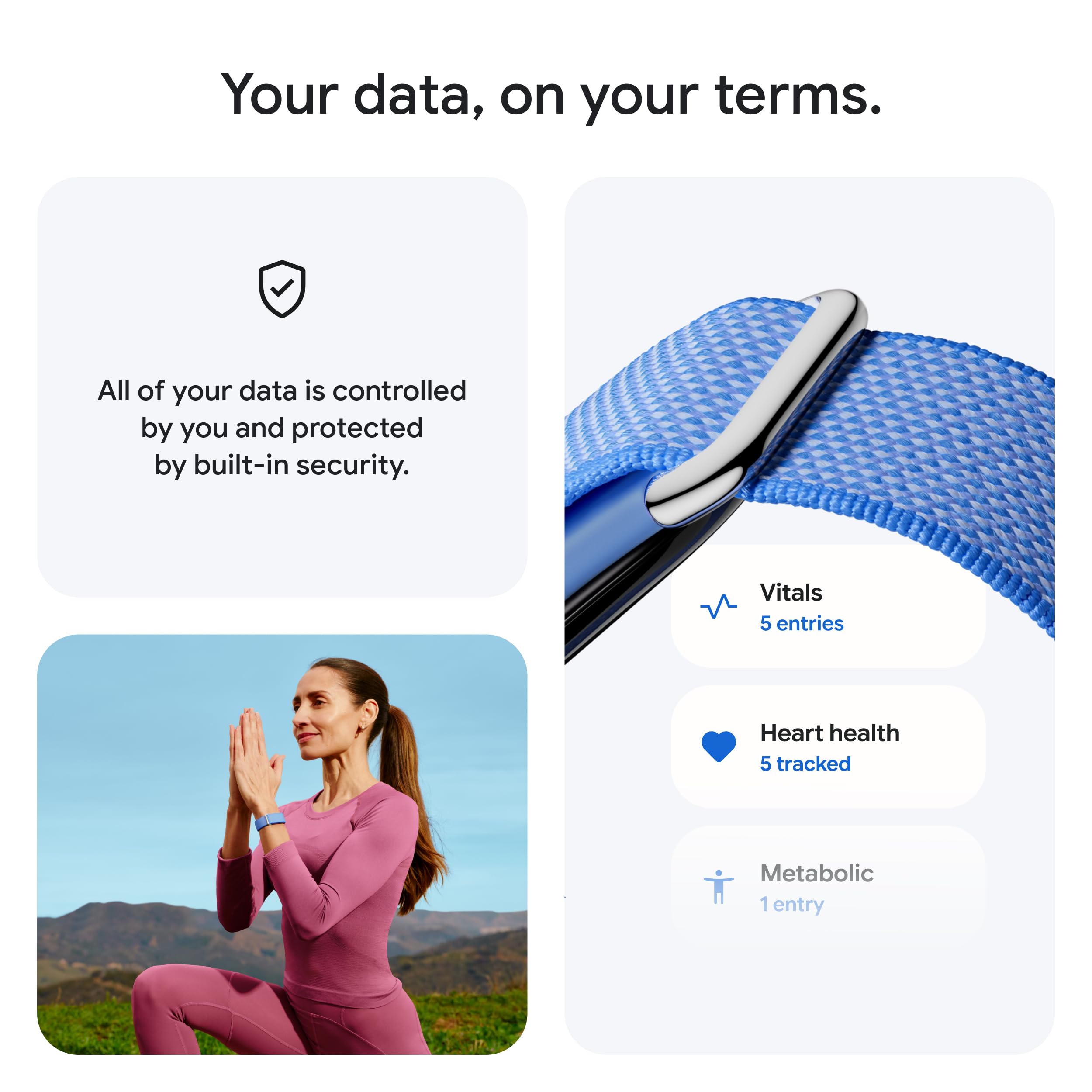 Google Fitbit Air Performance Loop Band - Talla única - Obsidiana