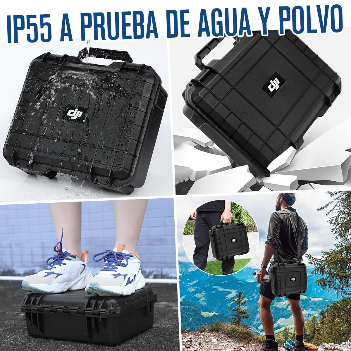 GIVOOBE Funda rígida para DJI Mini 3/Mini 3 Pro, Estuche Rígido Impermeable para DJI Mini 3 Series(driver DJI RC), Funda de transporte y mochila compatible DJI Mini 3, no es compatible con DJI Mini 4