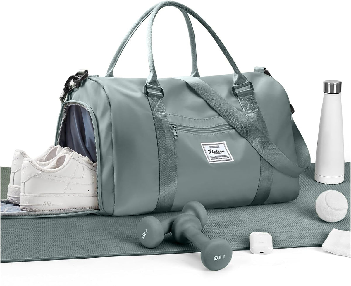 Bolsa Deportiva para el Gym con Compartimento para Zapatos y Bolsa de Agua Húmeda,Bolsas de Viaje para Hombre y Mujer,Ideal para Viajes, Entrenamiento, Yoga, Deportes