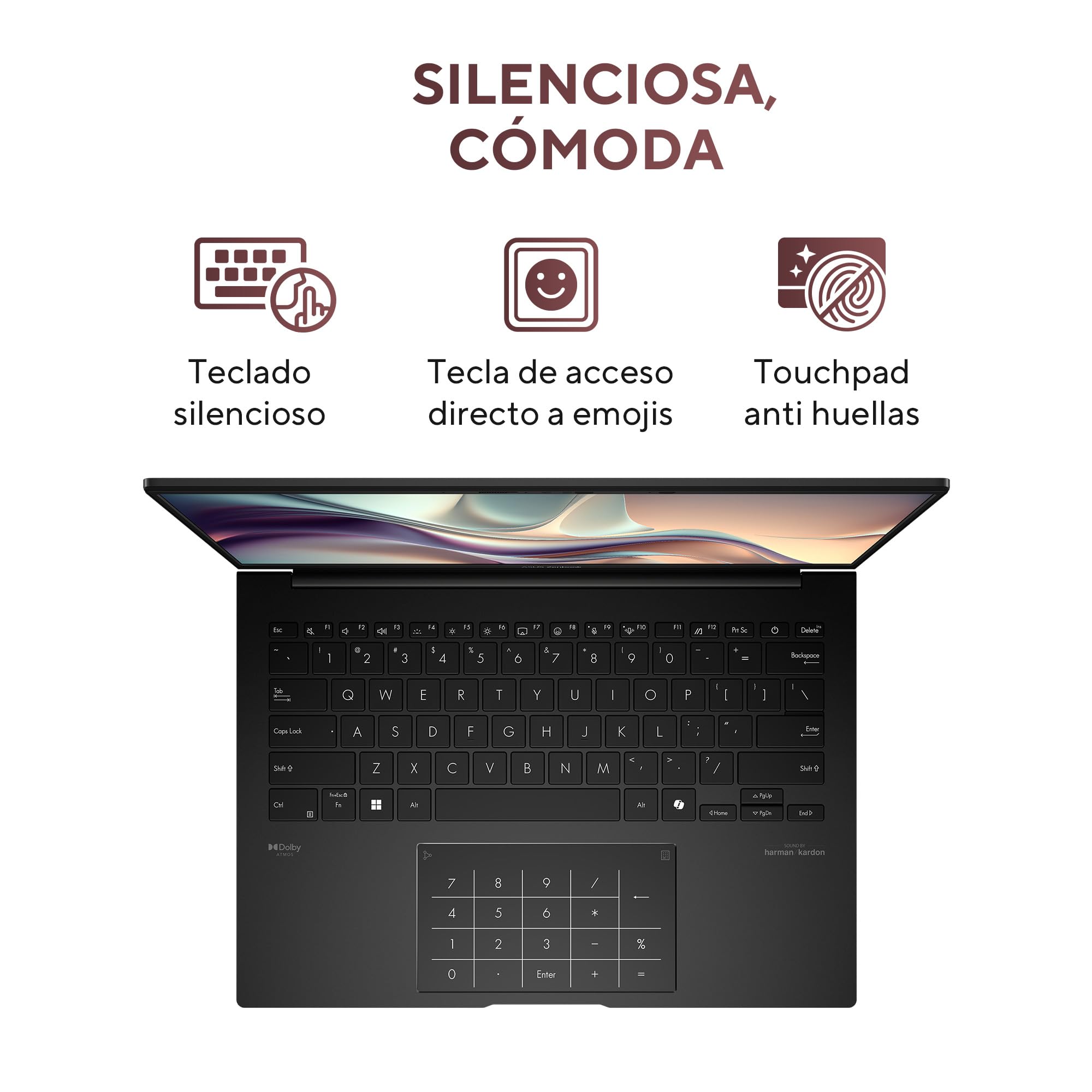 ASUS Zenbook 14 OLED/Ryzen AI 5 340/50 Tops/ 16GB - 512 GB SSD/Reconocimiento Facial/Cargador USB-C + Incluye Funda/Teclado en español (Garantia y Servicio con la Marca en Mexico)