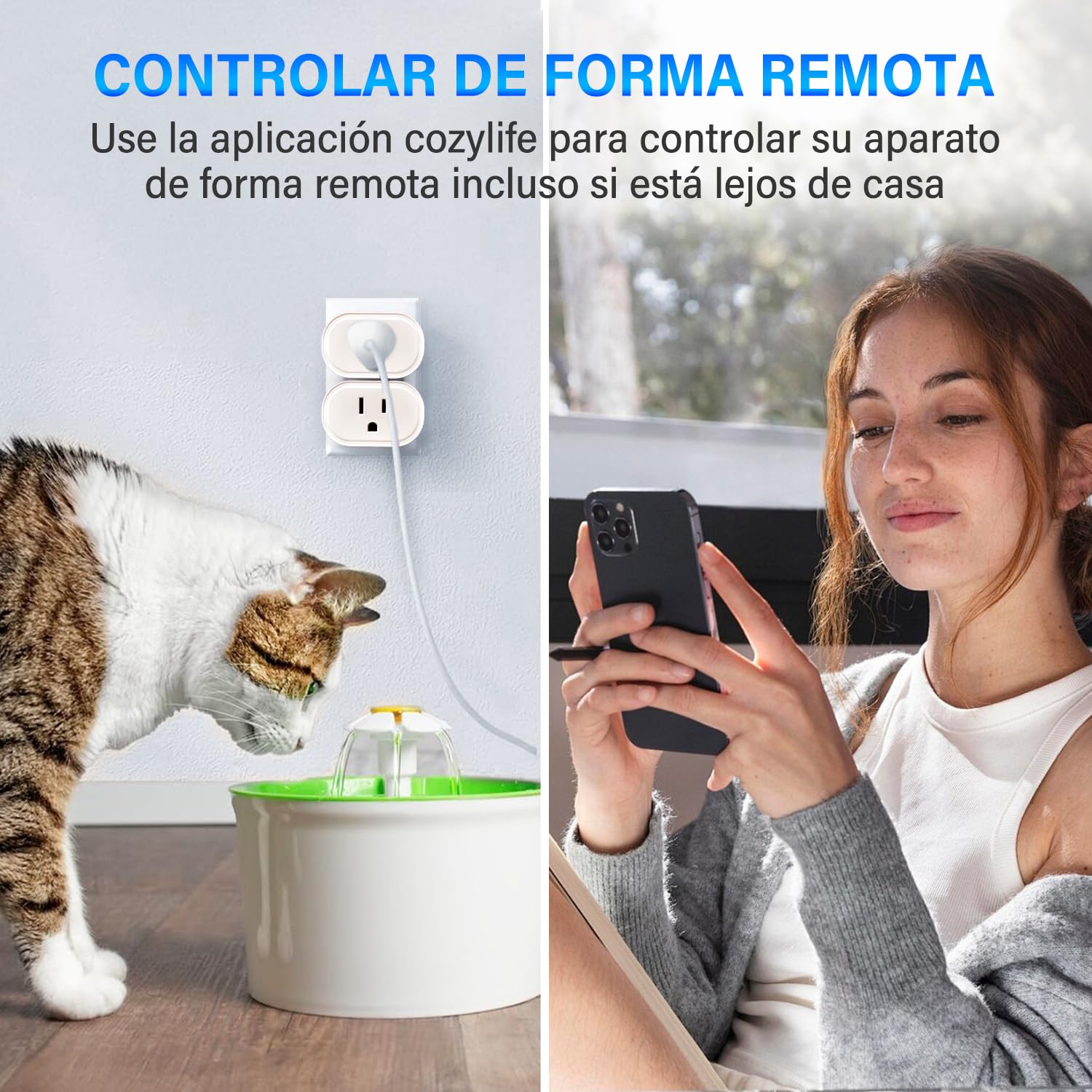 DAHAN Enchufe Inteligente WiFi, Mini Smart Plug para Hogar, Contacto Inteligente Smart Outlet Compatible con Alexa, Google Home, IFTTT, Control Remoto via APP los Dispositivos COZYLIFE(4)