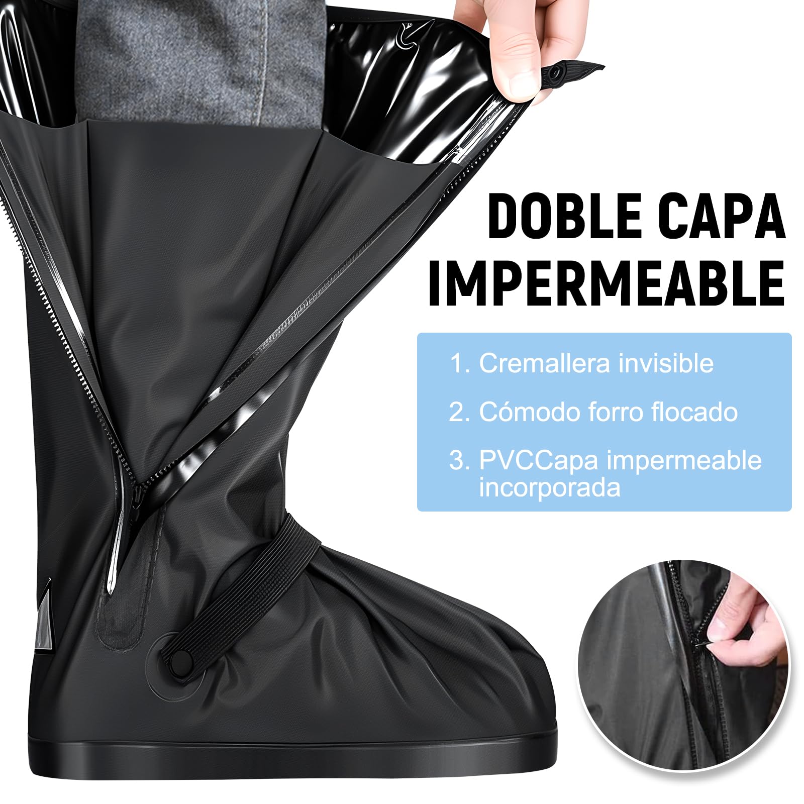 TOPONE Botas para Lluvia, Protector de Zapato Impermeable para Hombre Mujer