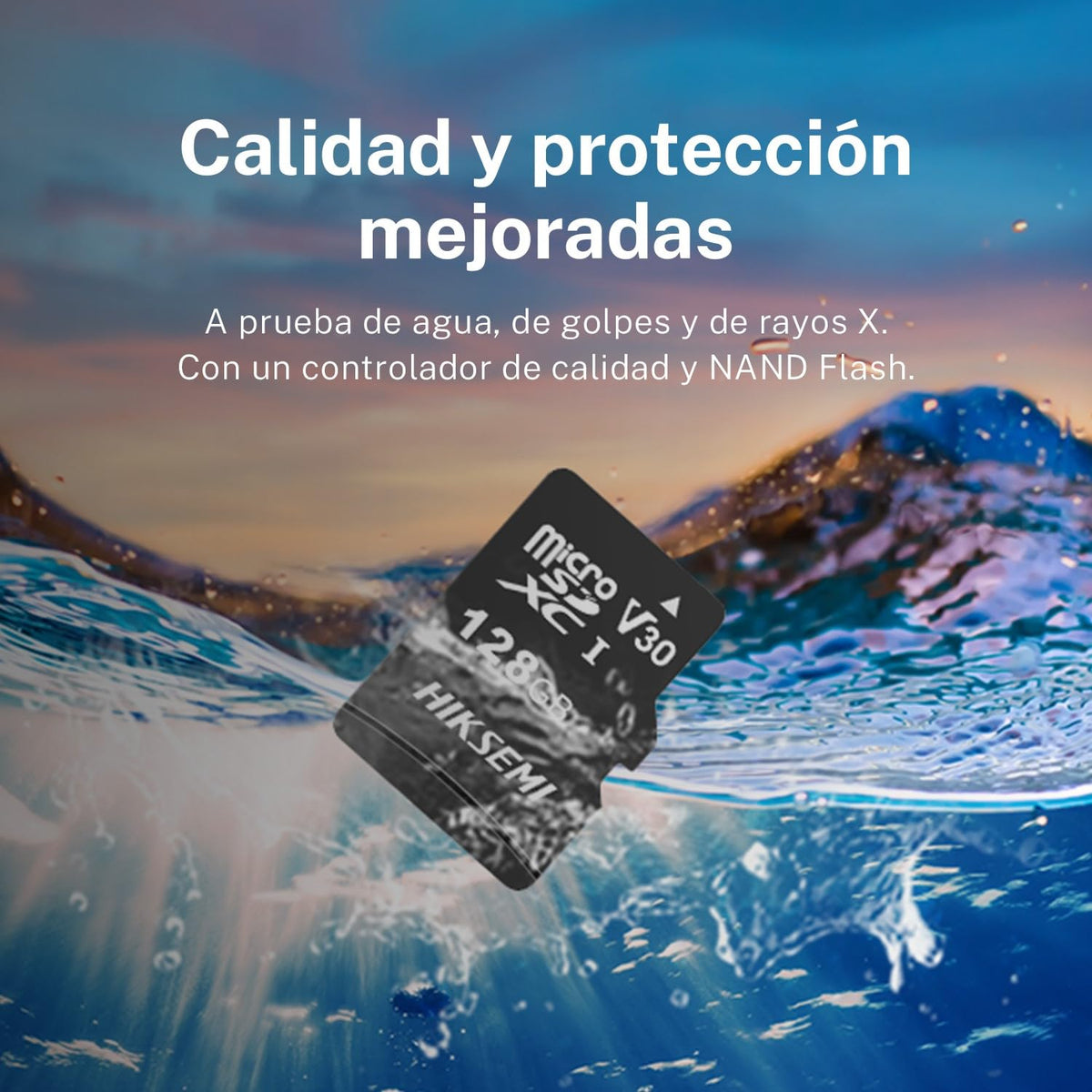 HIKSEMI Tarjeta de Memoria C1, MicroSDXC con Adaptador SD, UHS-I, C10, U1, V30, Lectura: 92MB/s, Clase 10, Diseñada para Uso 24/7 (1 Pack, 128GB)