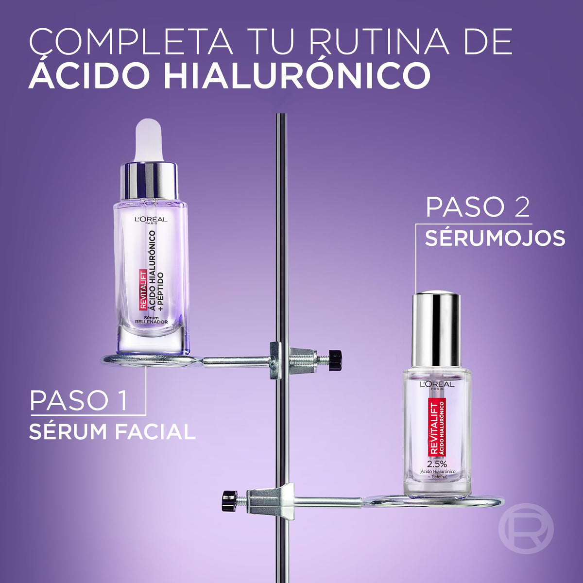 L'Oréal Paris Revitalift Filler Sérum de Ojos con Ácido Hialurónico + Cafeína, Rellena hasta 2.5% Líneas de Expresión y Corrige Ojeras, Aplicador Triple Perla, 15 ml